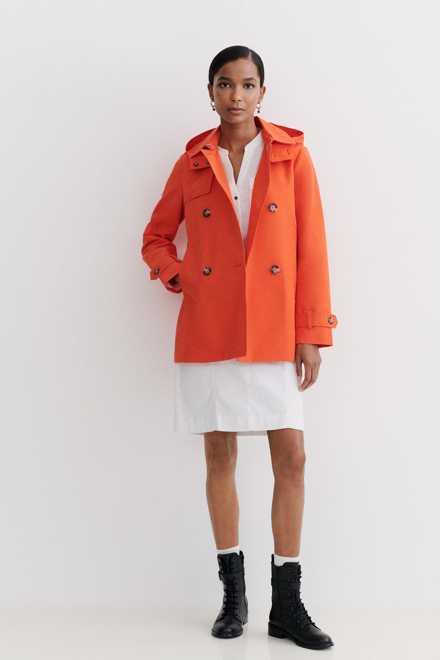 manteau orange caroll