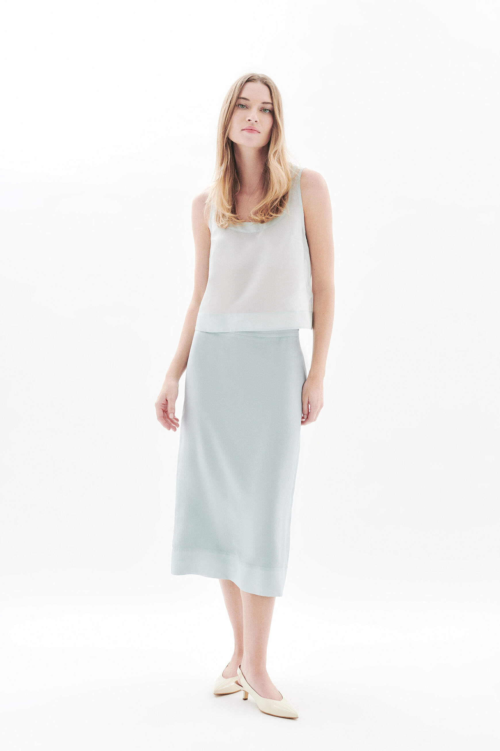 jupe johna bleu gris femme Jupe Johna bleu gris femme