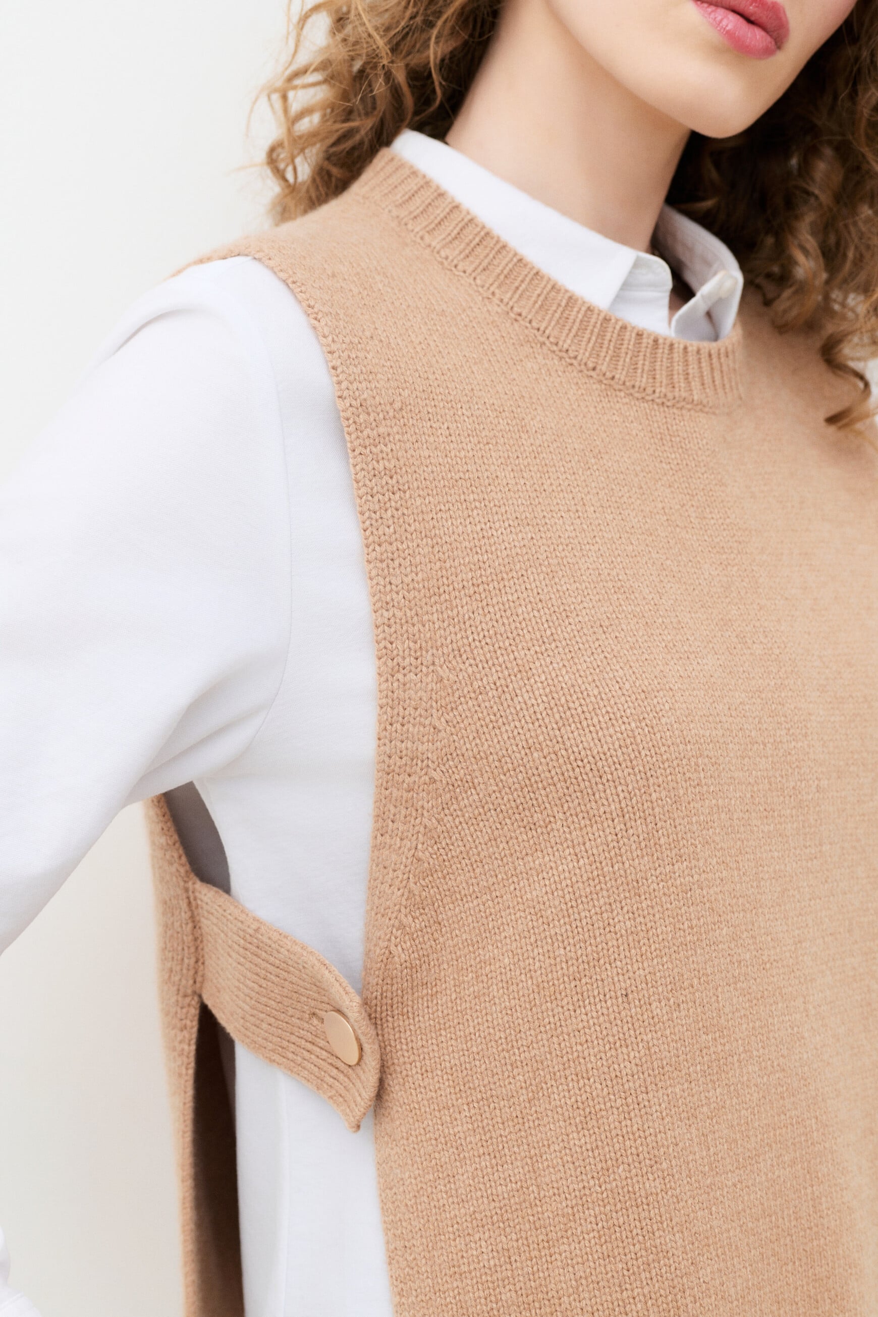 poncho hevy camel mujer