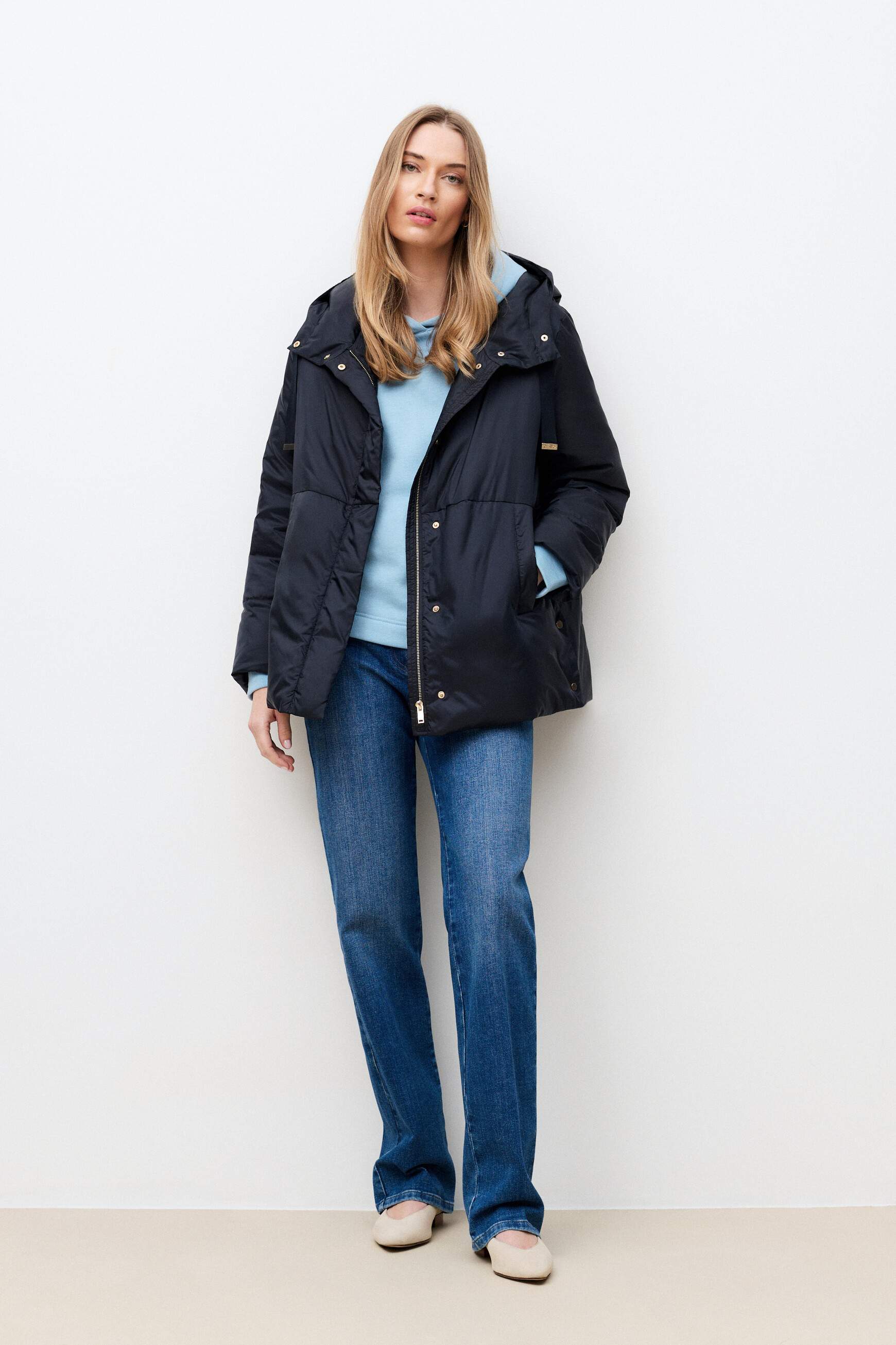 Manteau Galixe bleu marine femme