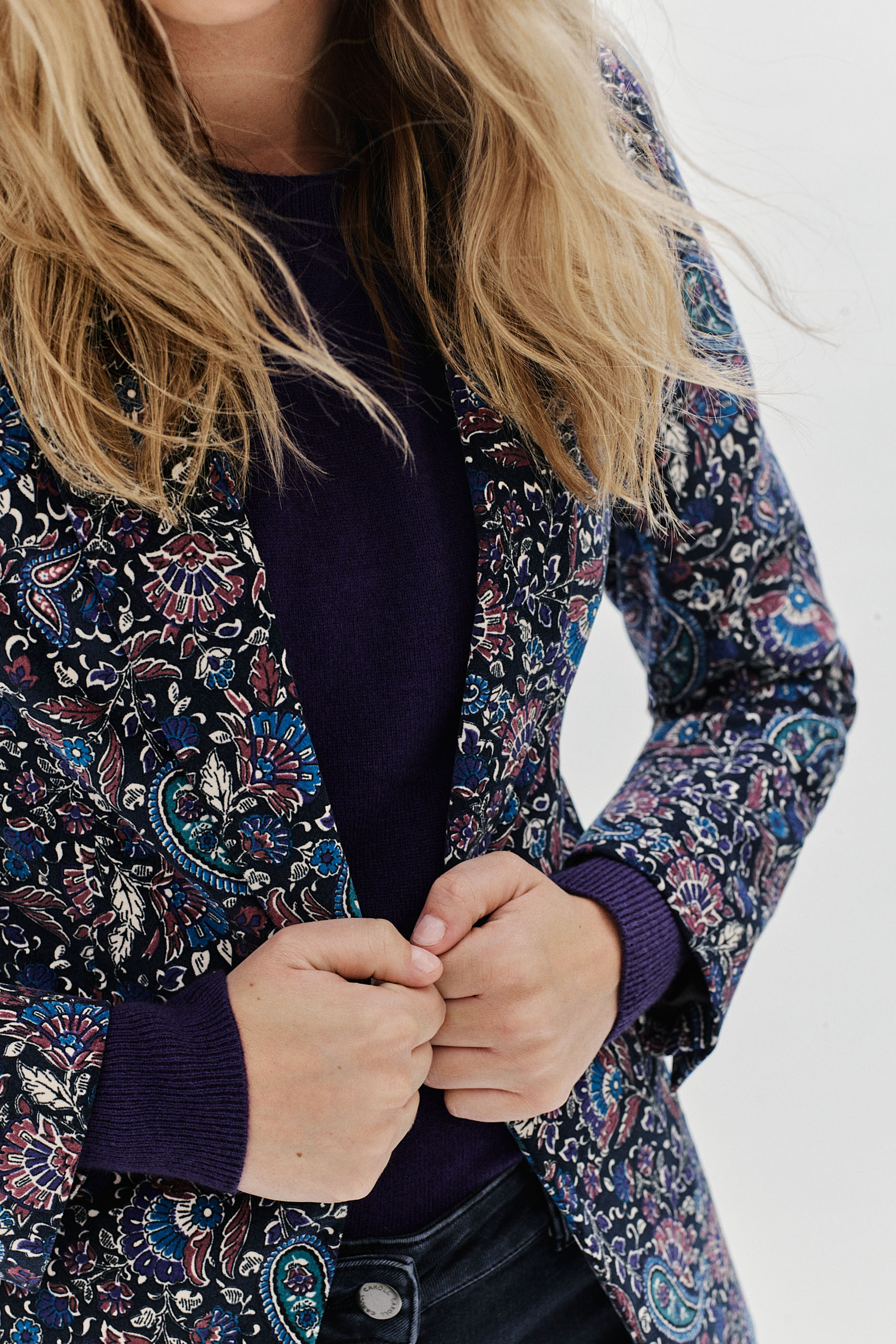 blazer aurora print bleu marine femme blazer aurora print bleu marine femme