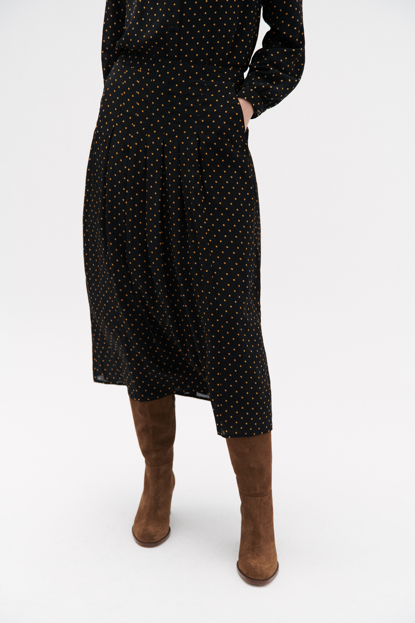 gepunkteter rock madelon schwarz damen Gepunkteter Rock Madelon schwarz damen