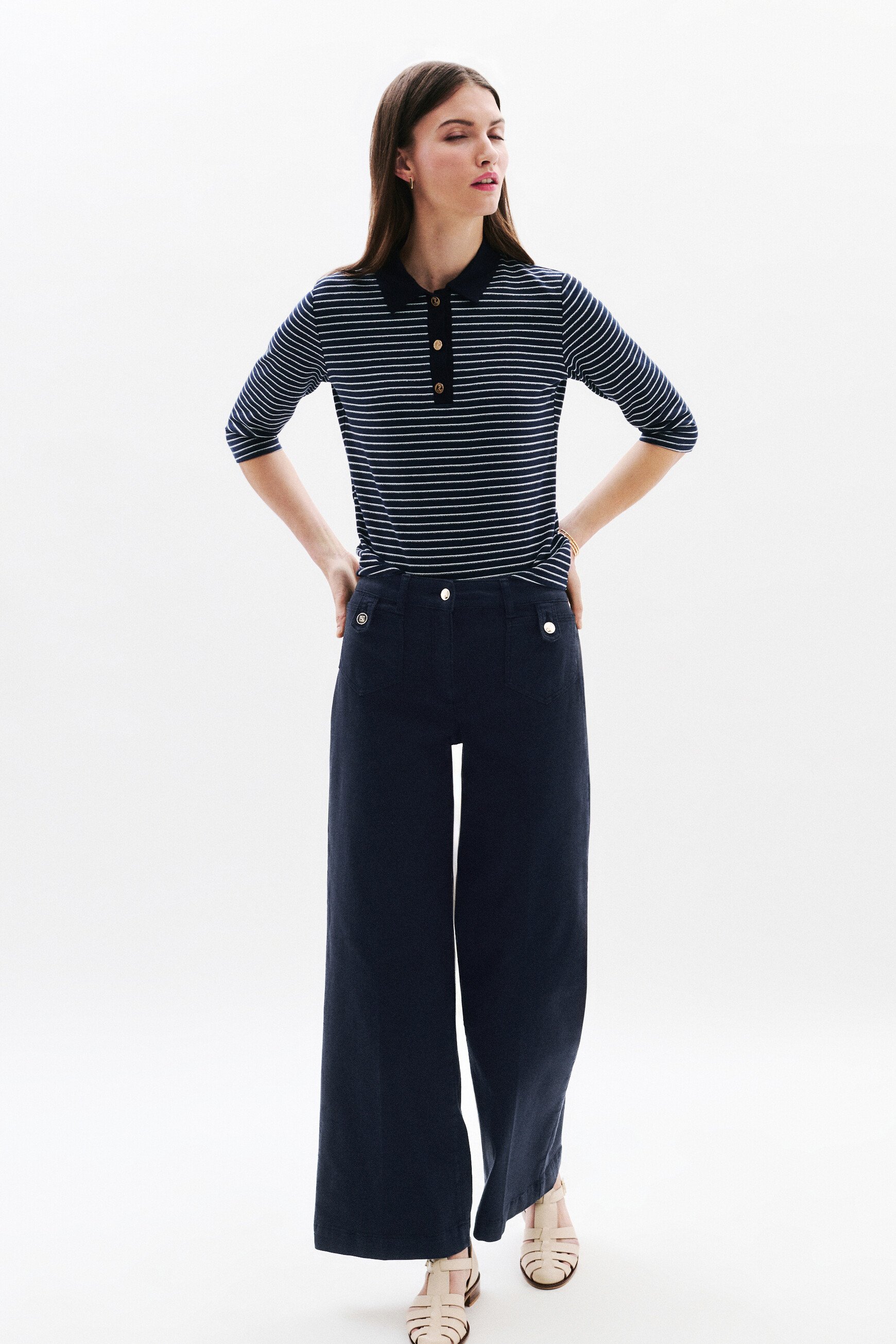 pietro trousers navy blue woman Pietro trousers navy blue woman