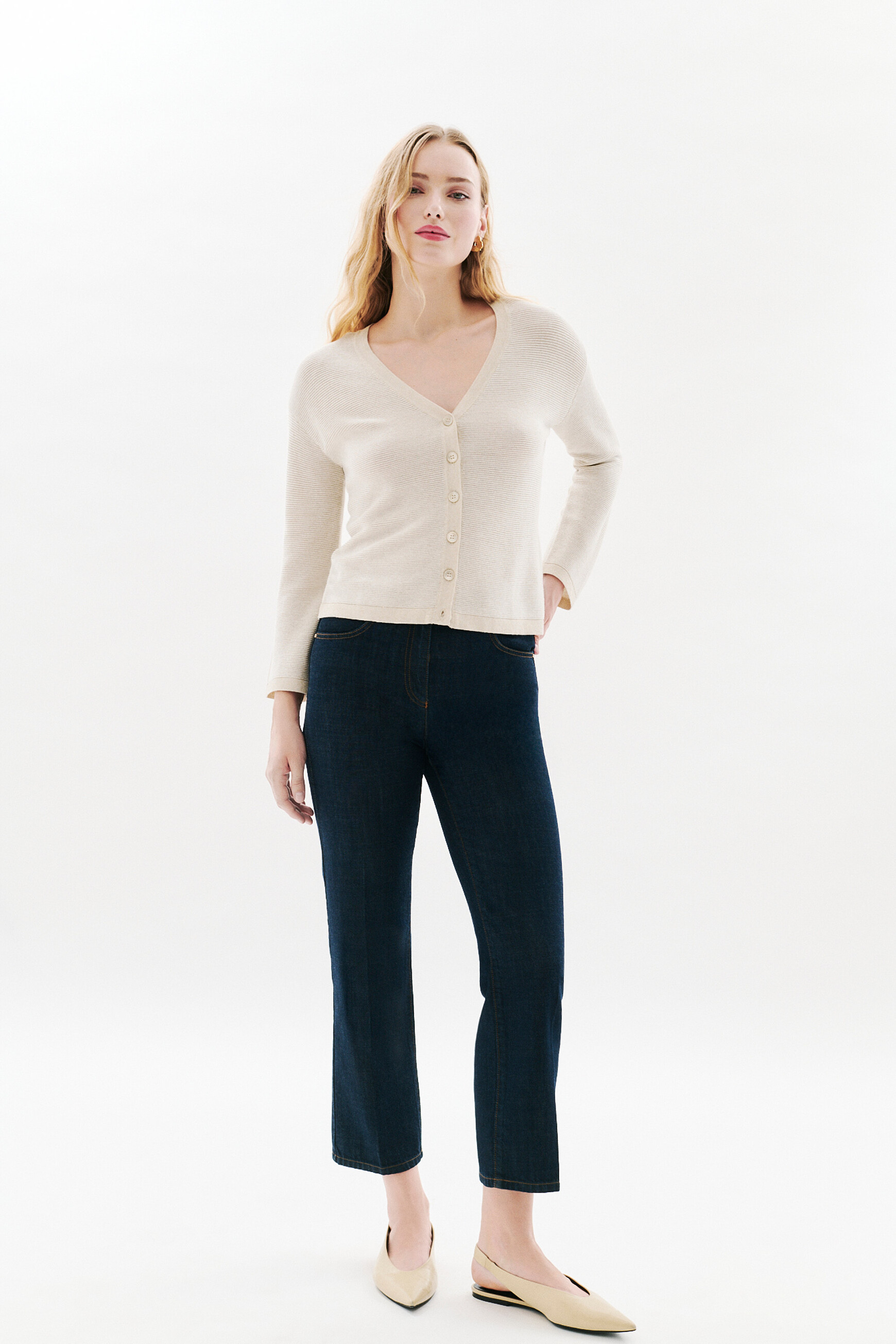 Mleonard cardigan ecru woman