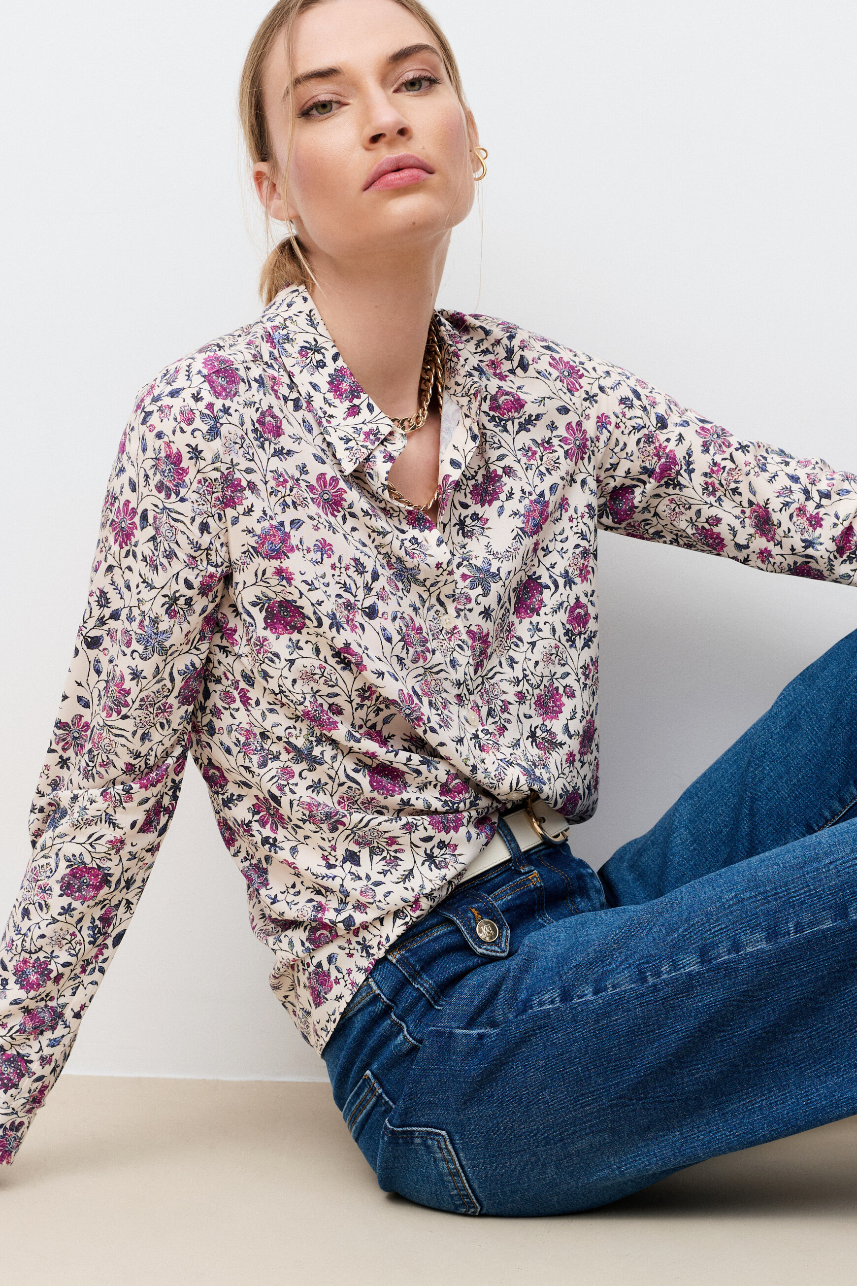 Chemise Cjessica ivoire femme