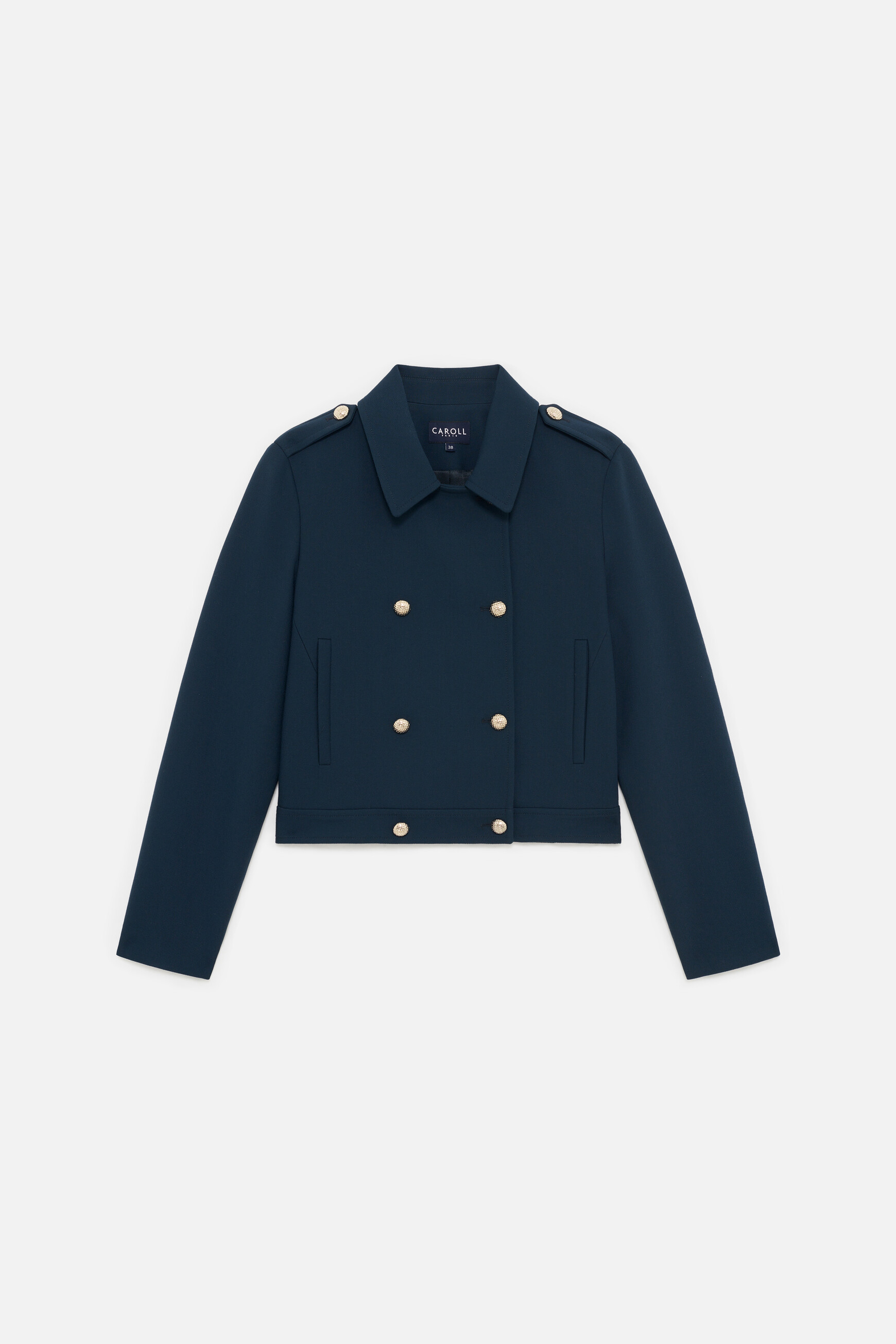 chaqueta vicomte azul petroleo mujer Chaqueta Vicomte azul petróleo mujer