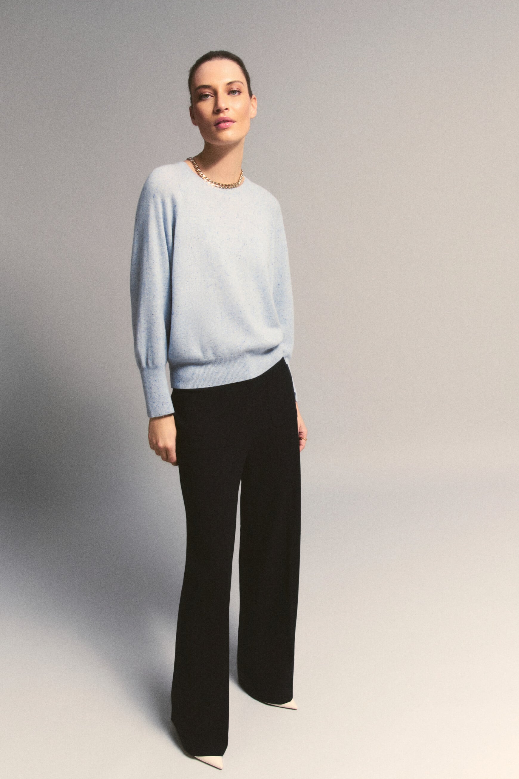 Mlottie sweater 100% cashmere sky blue woman
