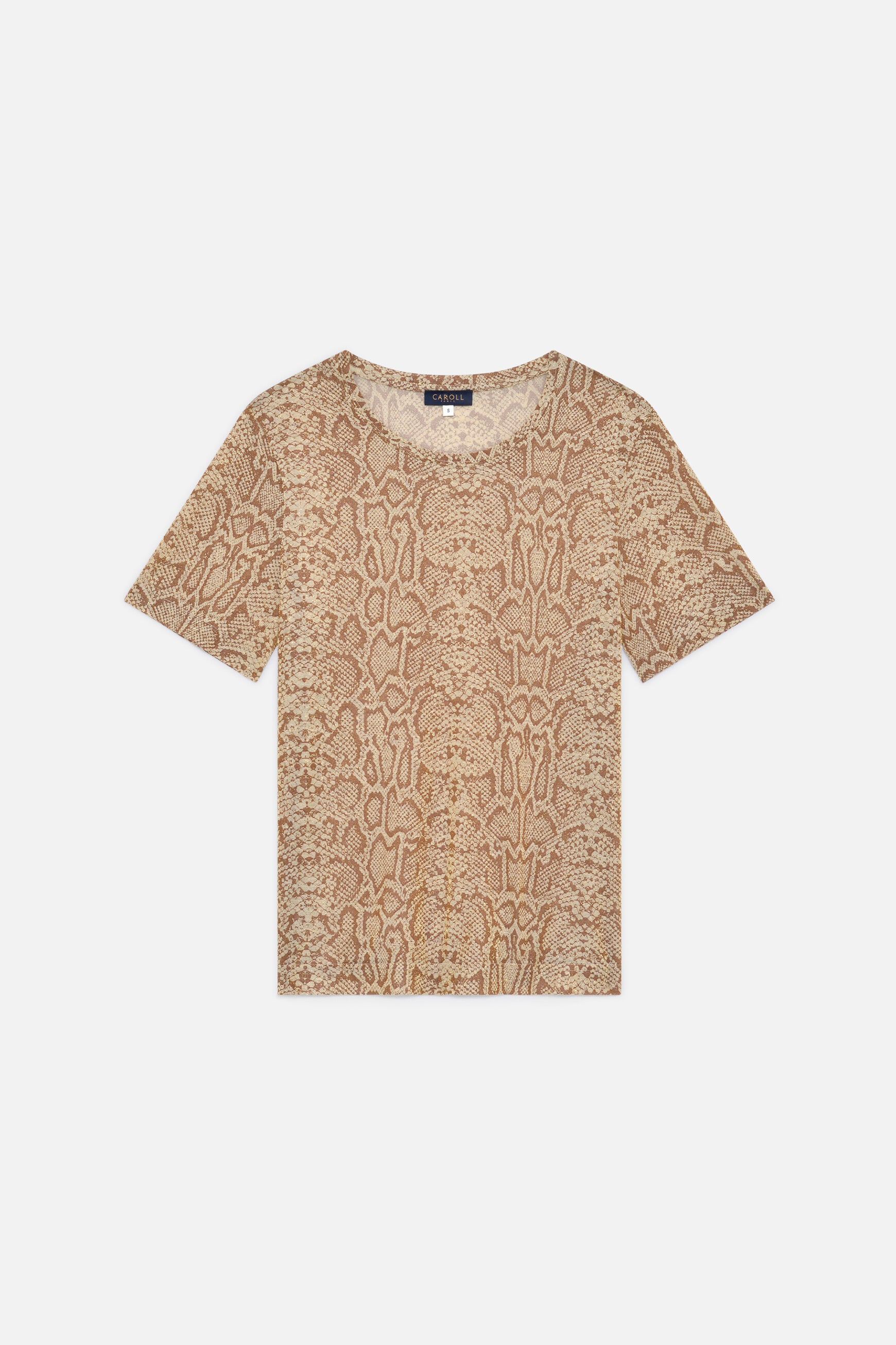 T-shirt Tjoana-Python sable femme
