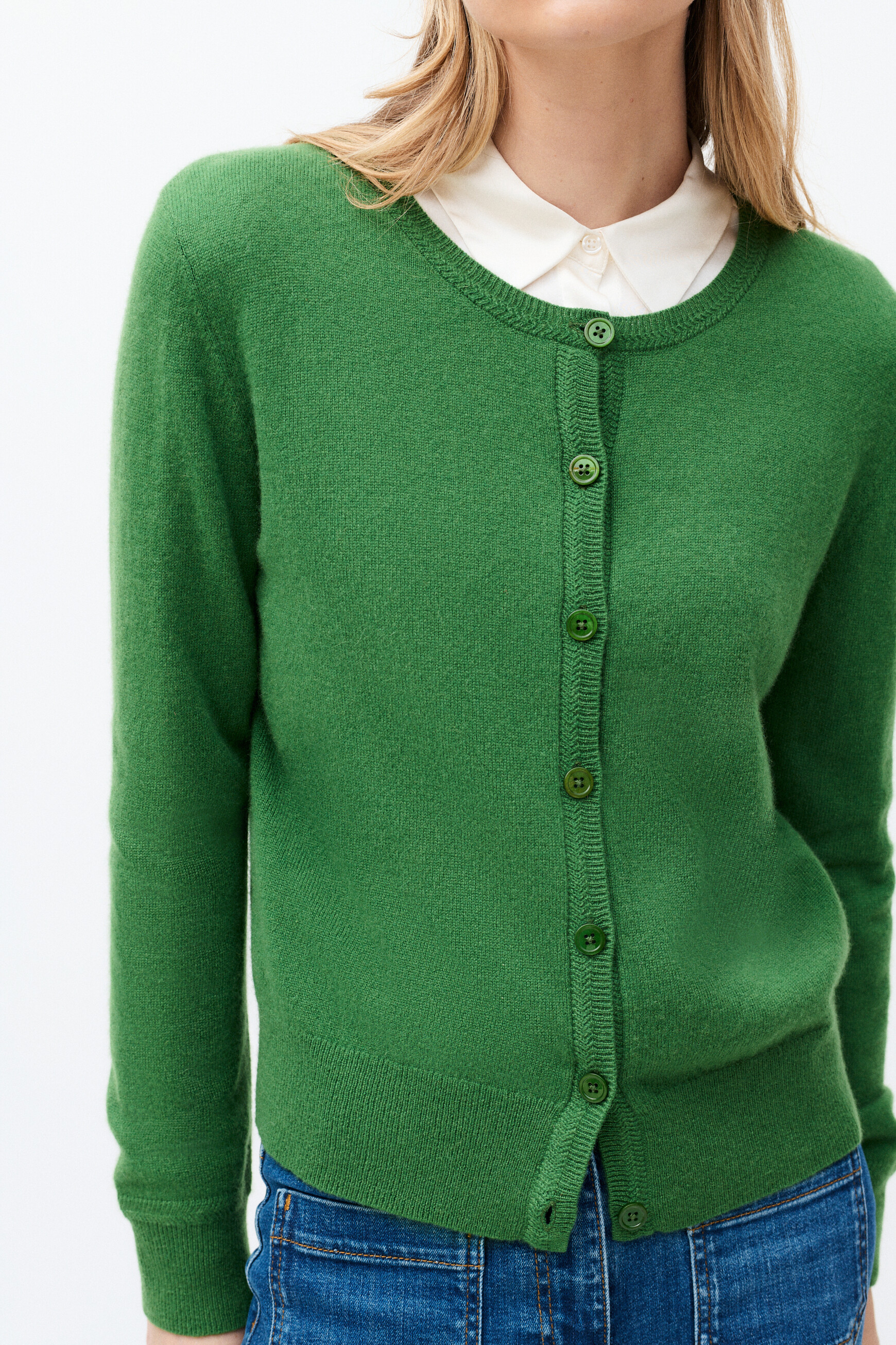 mcaroline 100% cashmere cardigan green woman