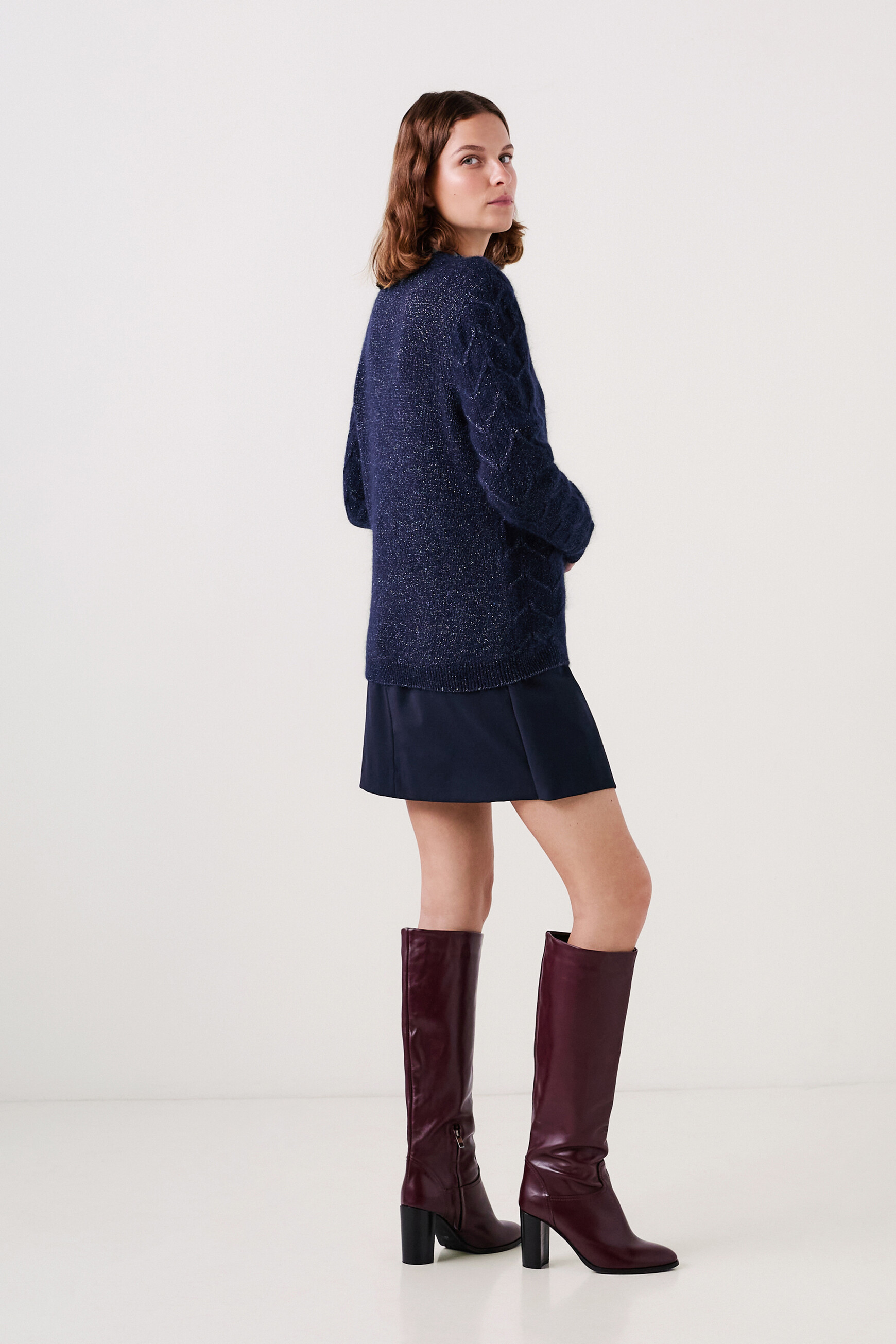 Sweater mstanley navy blue woman