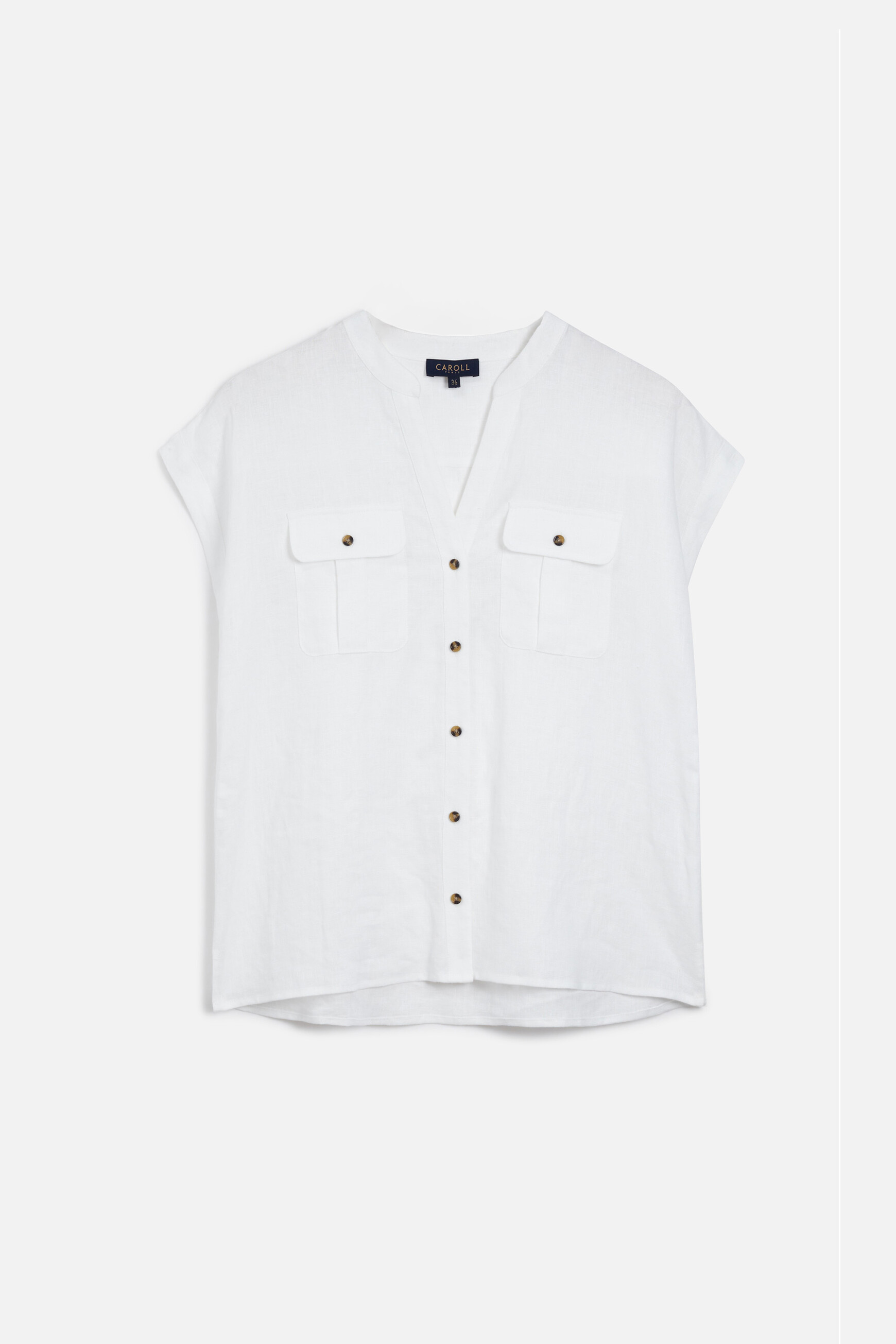 100 linnen hemd gina wit vrouw 100% linnen hemd Gina wit vrouw