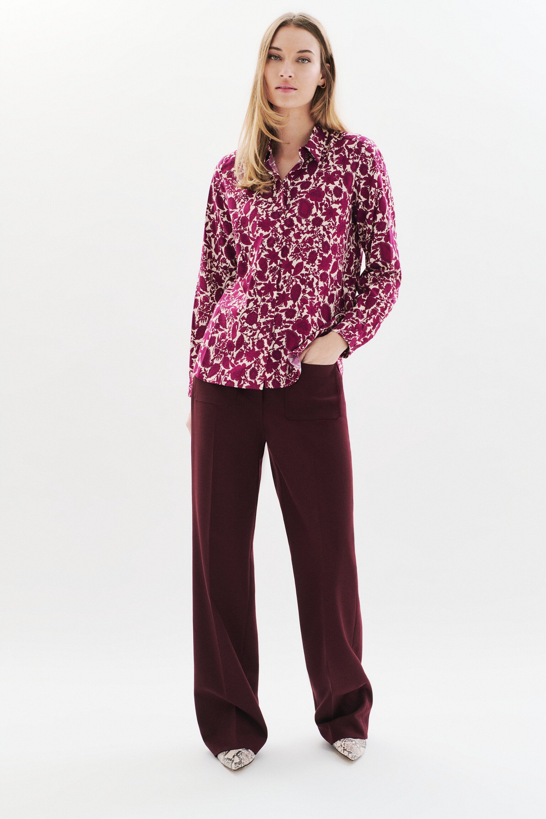 Camisa Cjessica2 bordeaux mulher