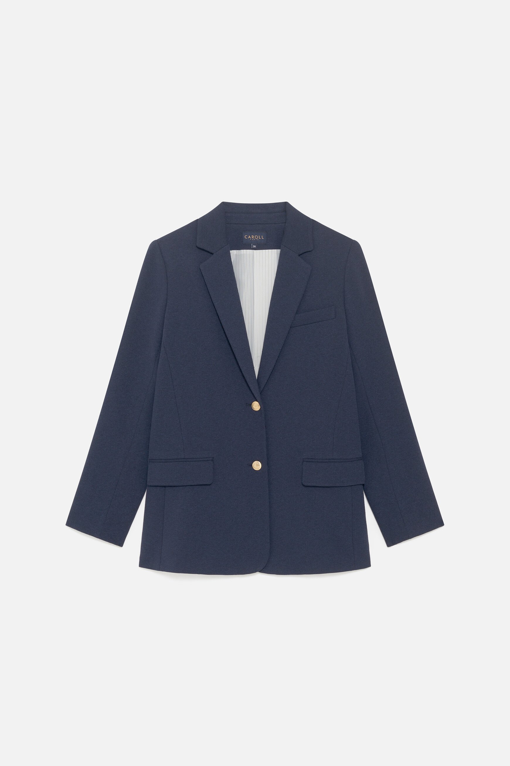 Veste versant bleu marine femme