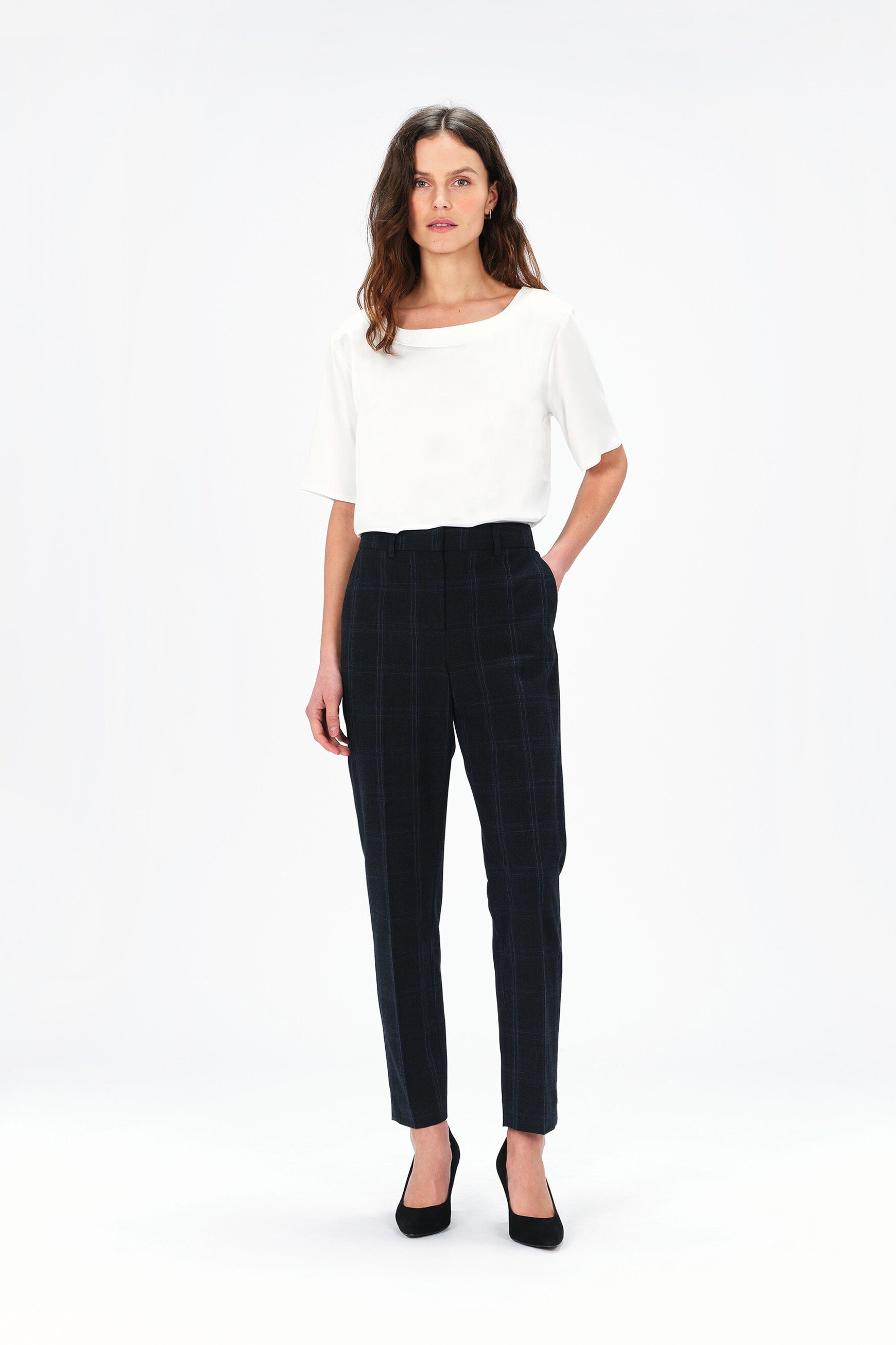 Pantalon psidiko11 gris fonce femme