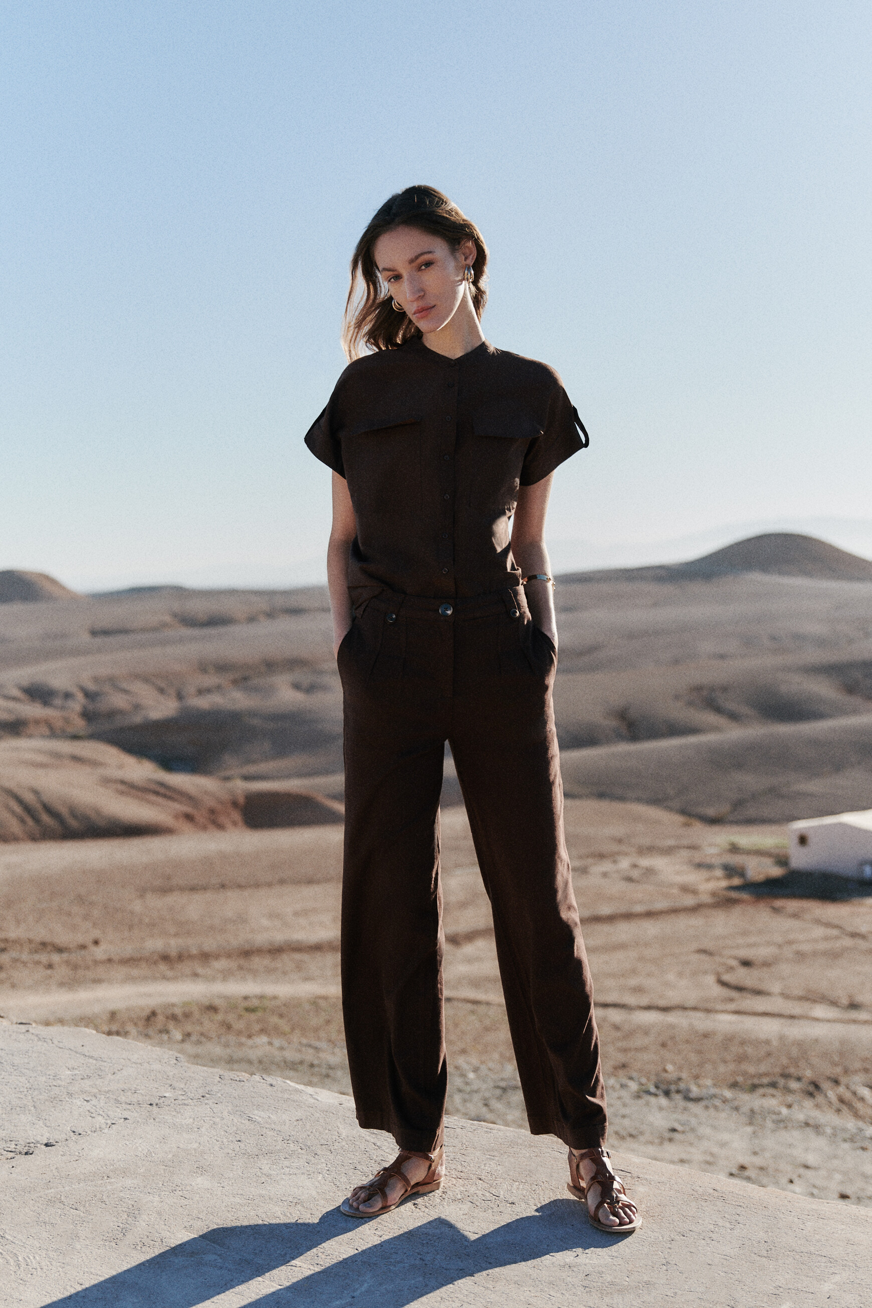pantalon porter marron fonce femme pantalon porter marron fonce femme