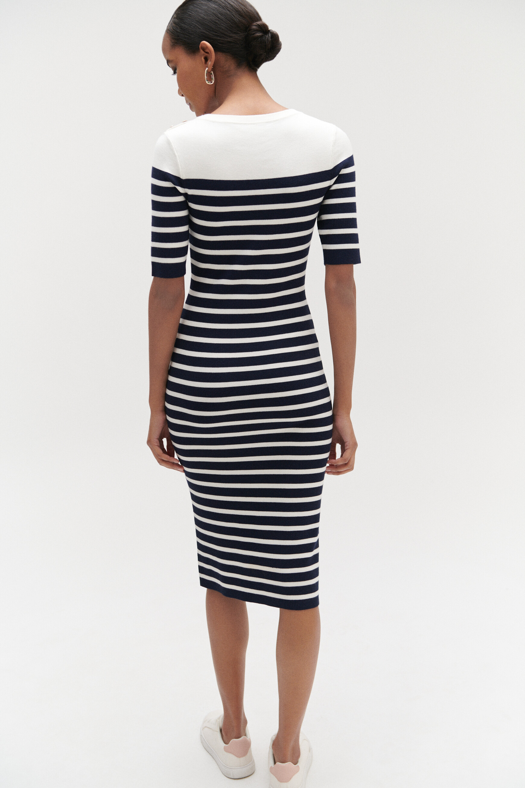 robe pull oceane facon mariniere bleu marine femme Robe pull oceane façon marinière bleu marine femme