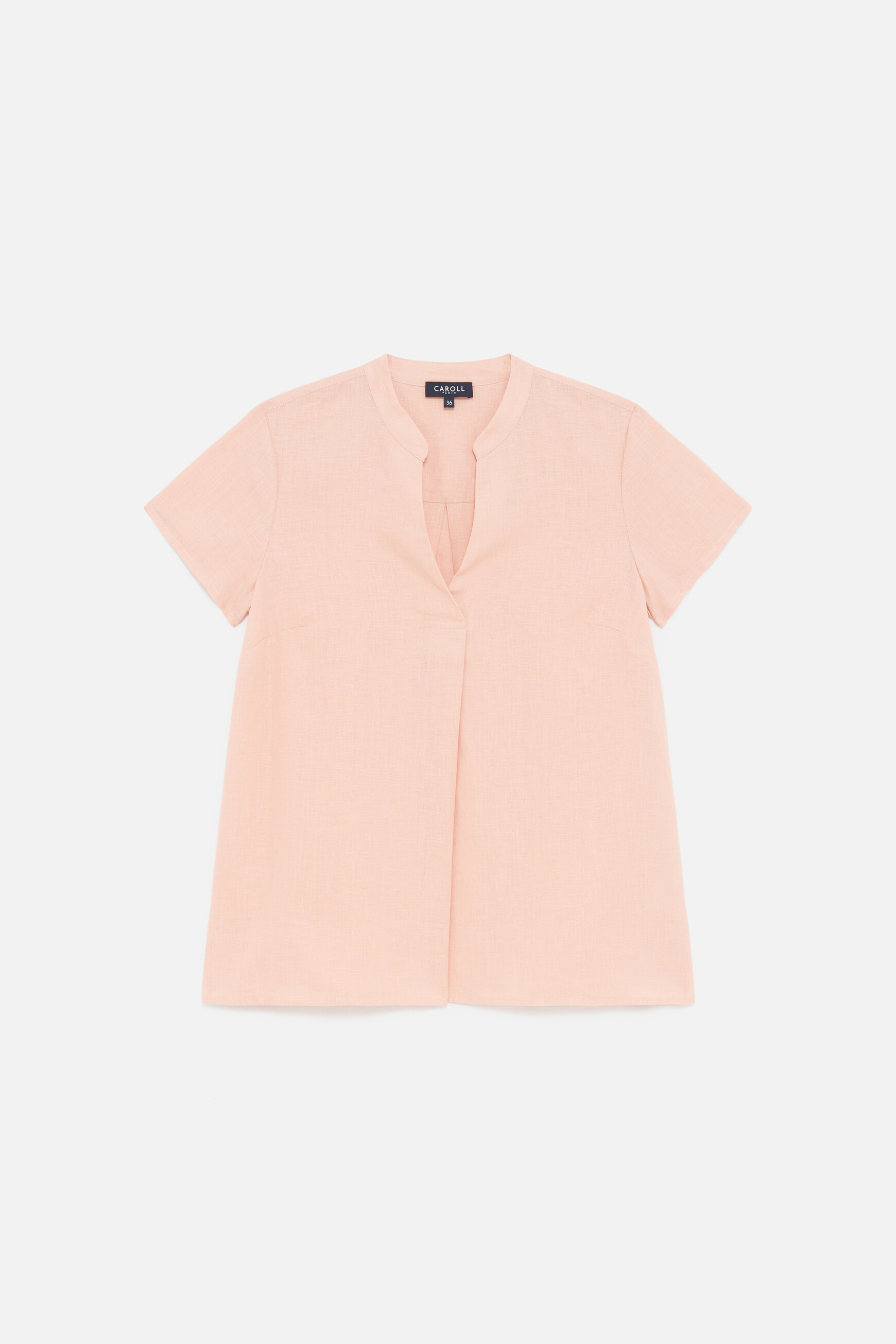 Chemise Kat 100% lin rose clair femme