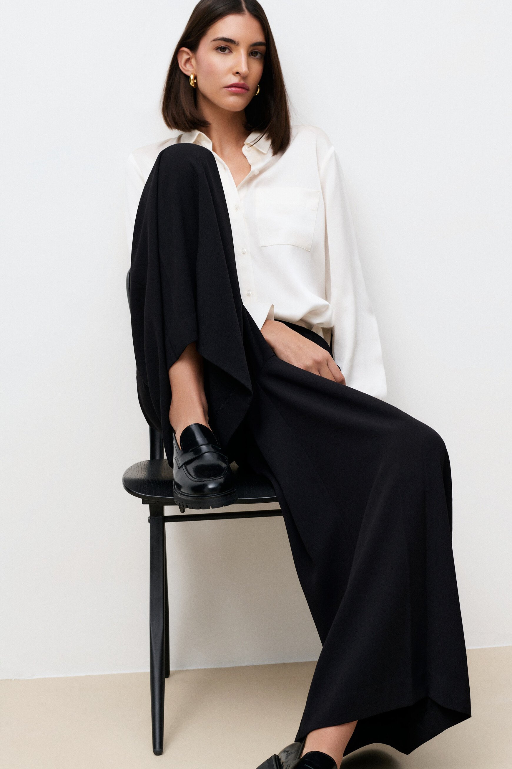 Pantalon Pinceau noir femme