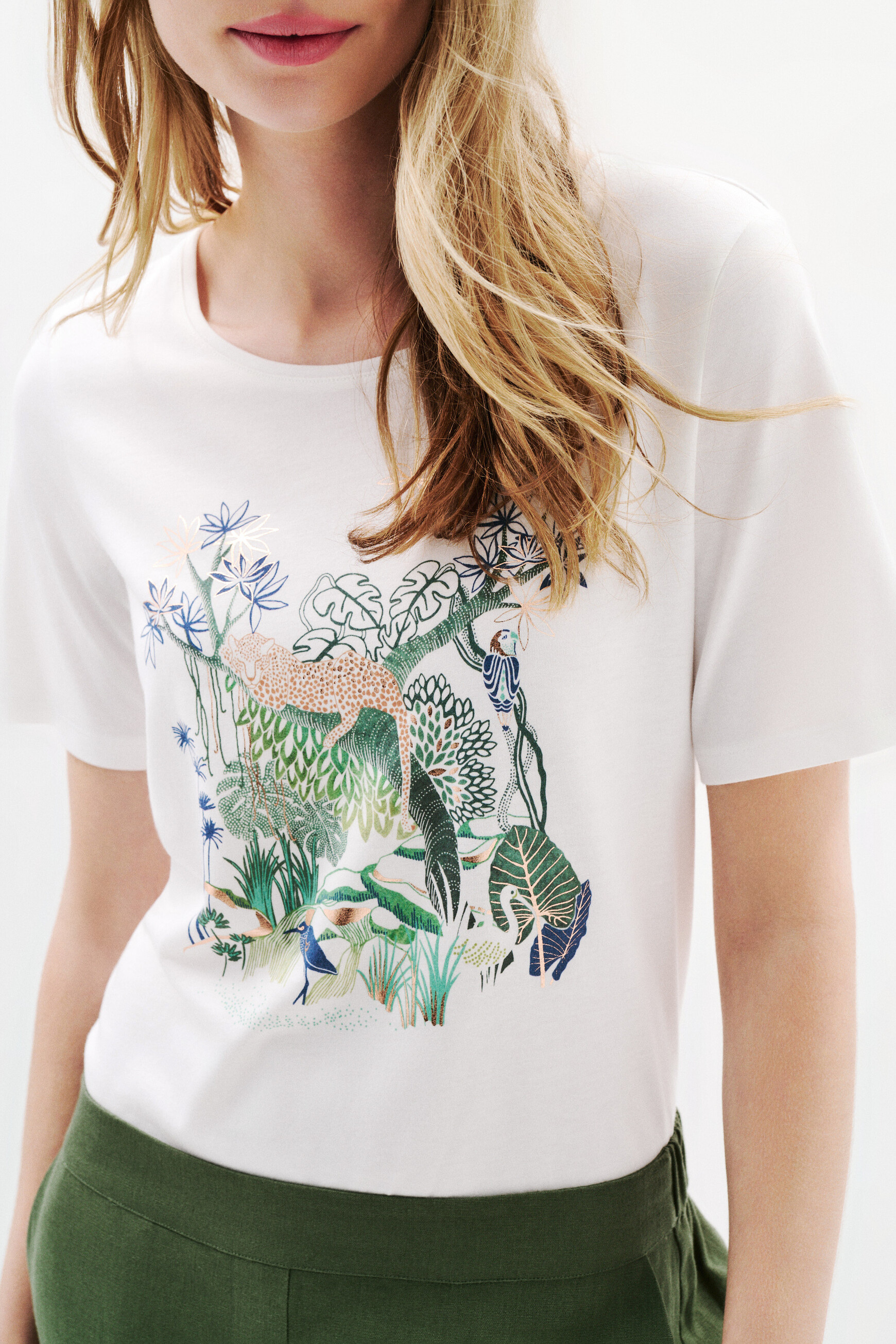 tcanopee t shirt khakigroen vrouw Tcanopee t-shirt khakigroen vrouw