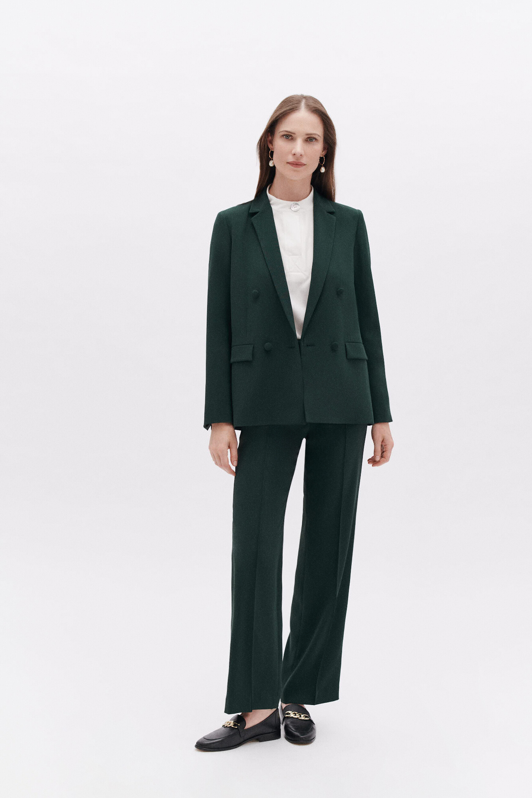 pantalon paolino vert fonce femme Pantalon paolino vert fonce femme