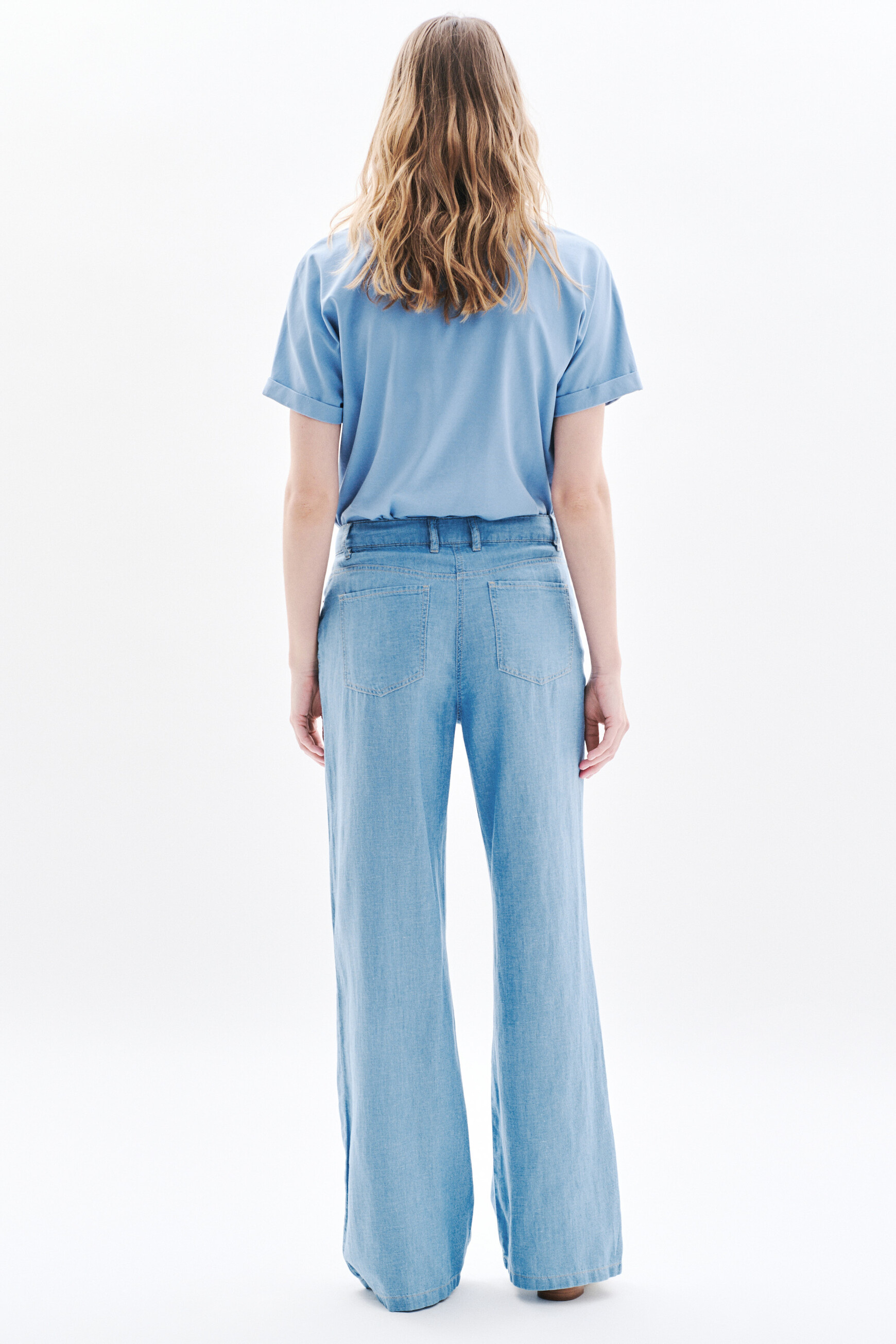 pantalon plincoln bleu ciel femme Pantalon plincoln bleu ciel femme