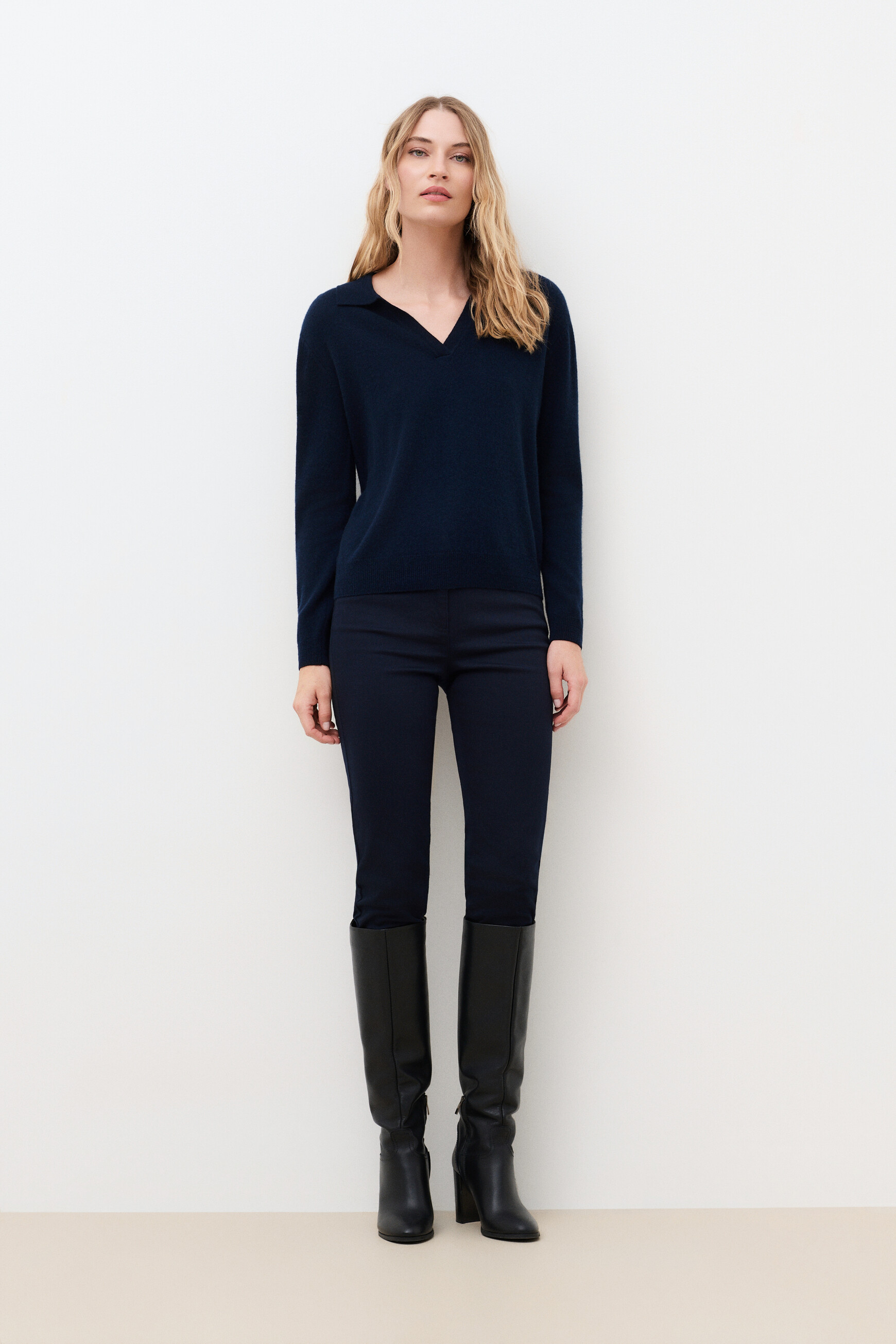 Mvictor sweater 100% cashmere navy blue woman