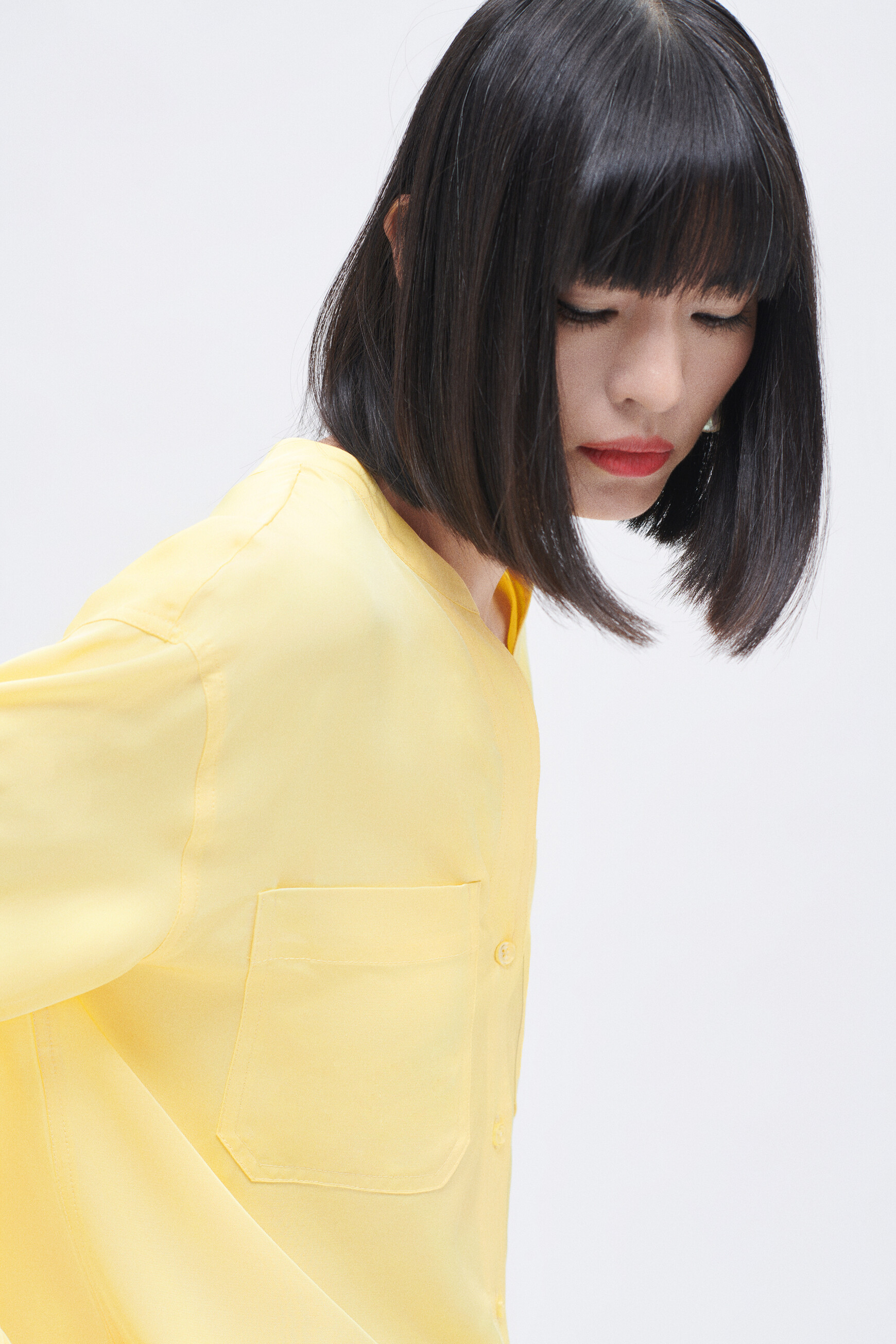 Chemise jaune sales femme zara