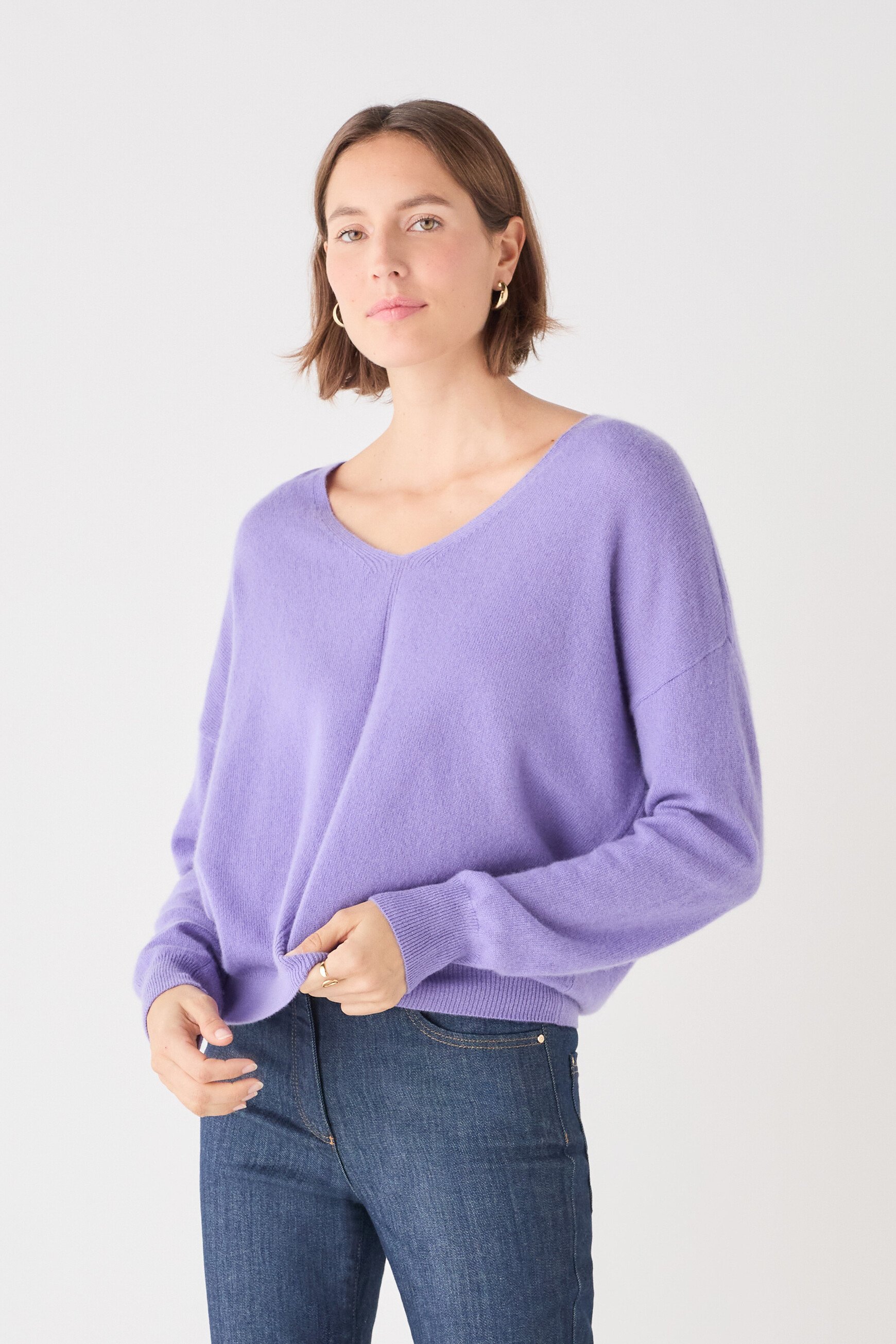 trui mthelmina 100 kasjmier mauve vrouw Trui Mthelmina 100% kasjmier mauve vrouw