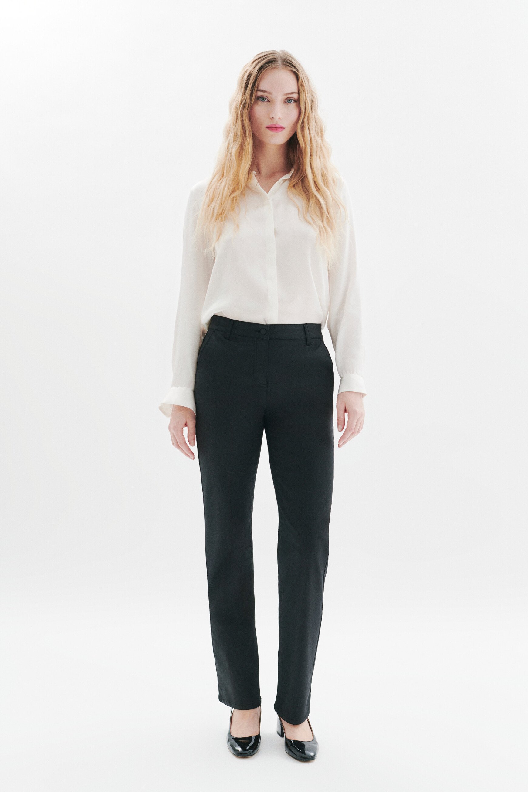 Hose Pcomilong schwarz damen