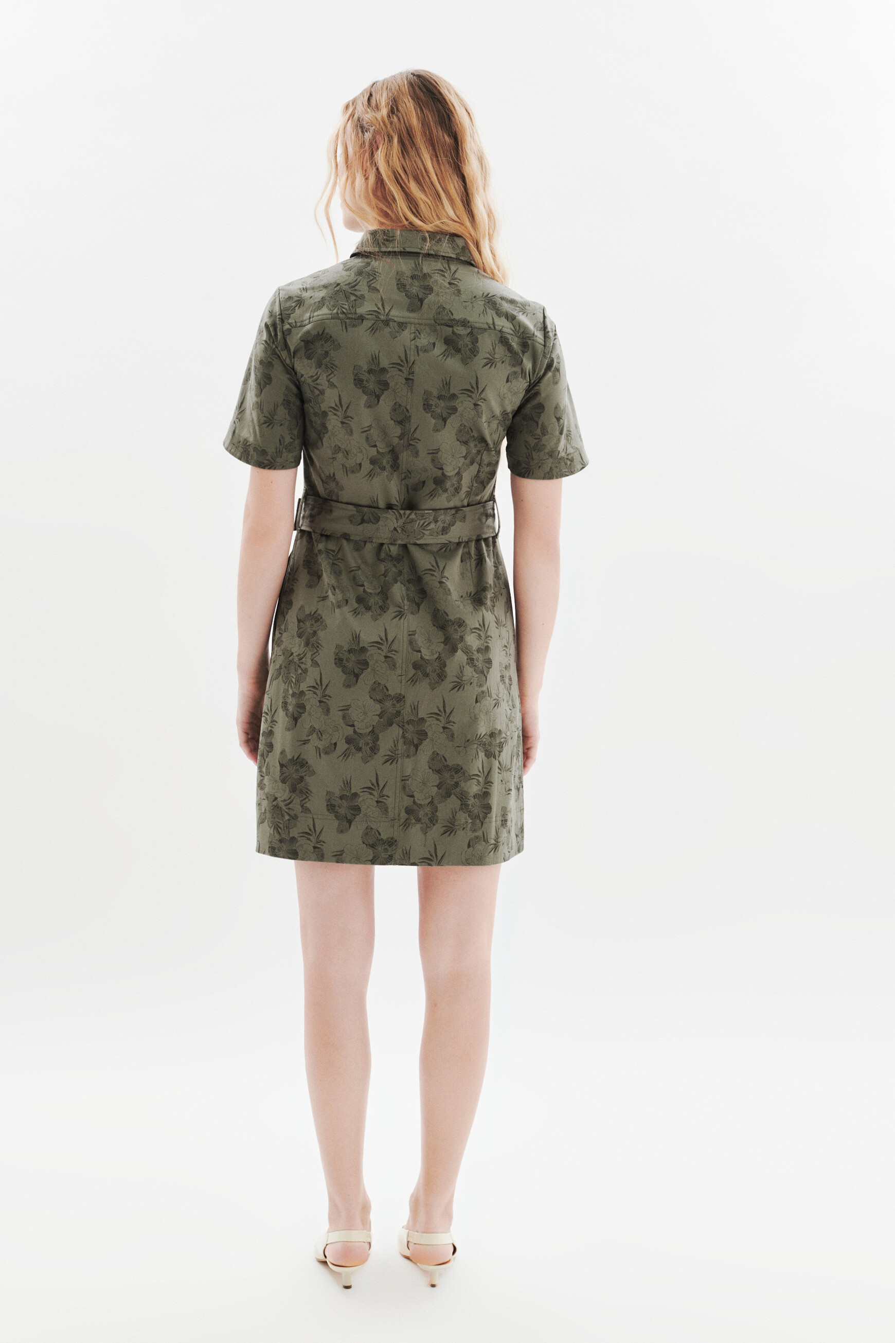 Robe D'été Boutonnée Vert Kaki – Taille S – Neuf Sans étiquettes – Style Casual