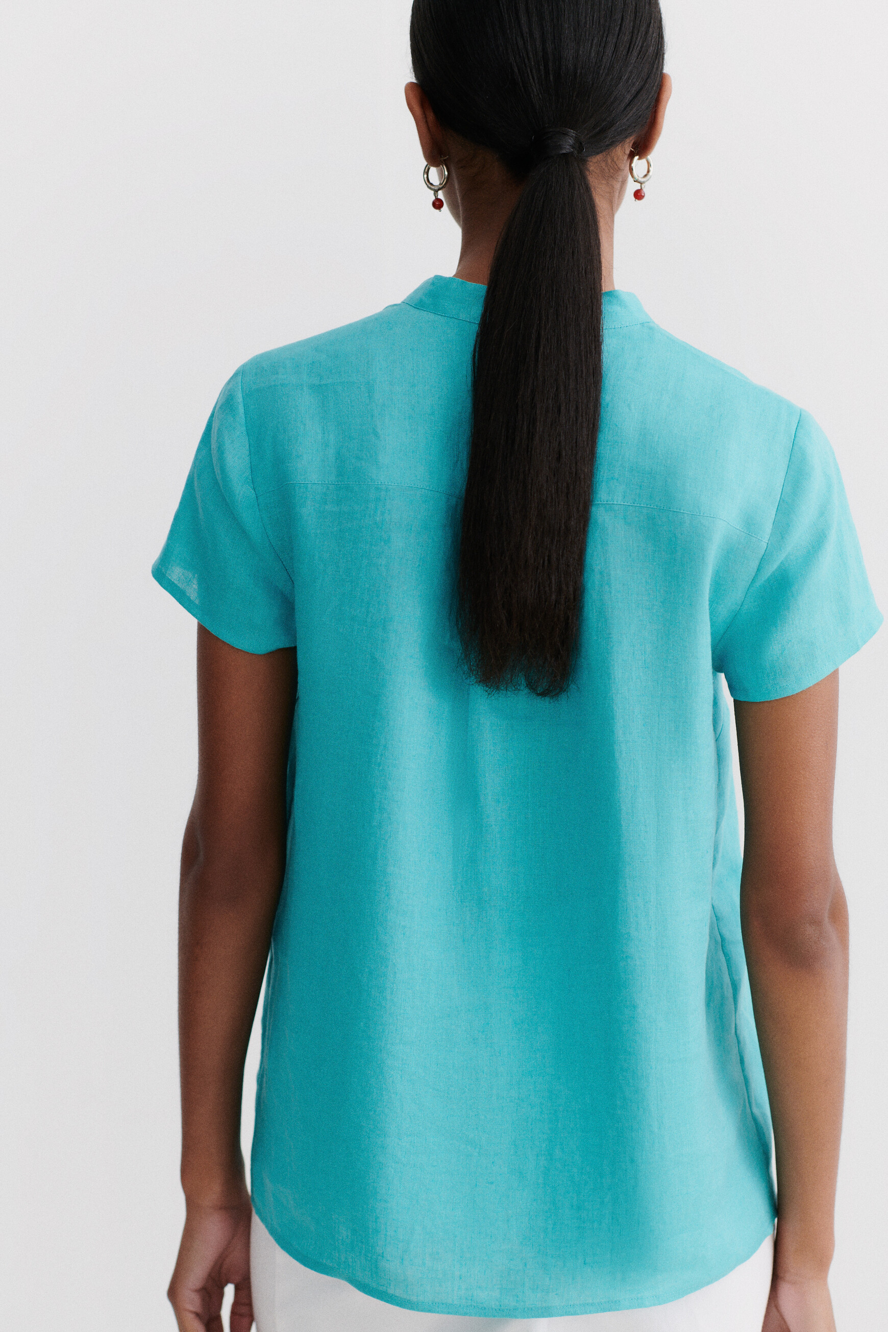 blouse kat 100 lin vert emeraude femme blouse kat 100% lin vert emeraude femme
