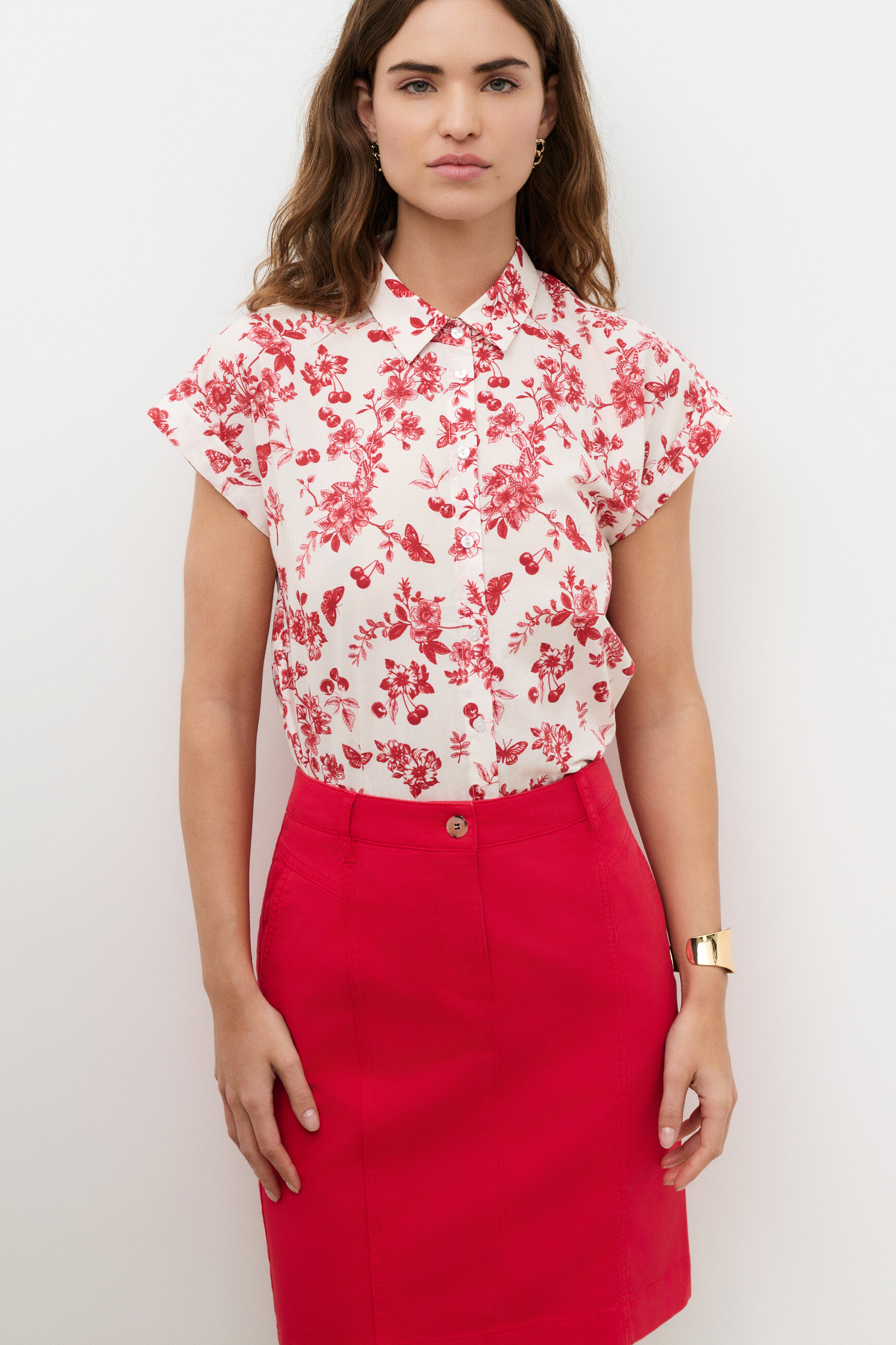 Skirt Lazuna red woman
