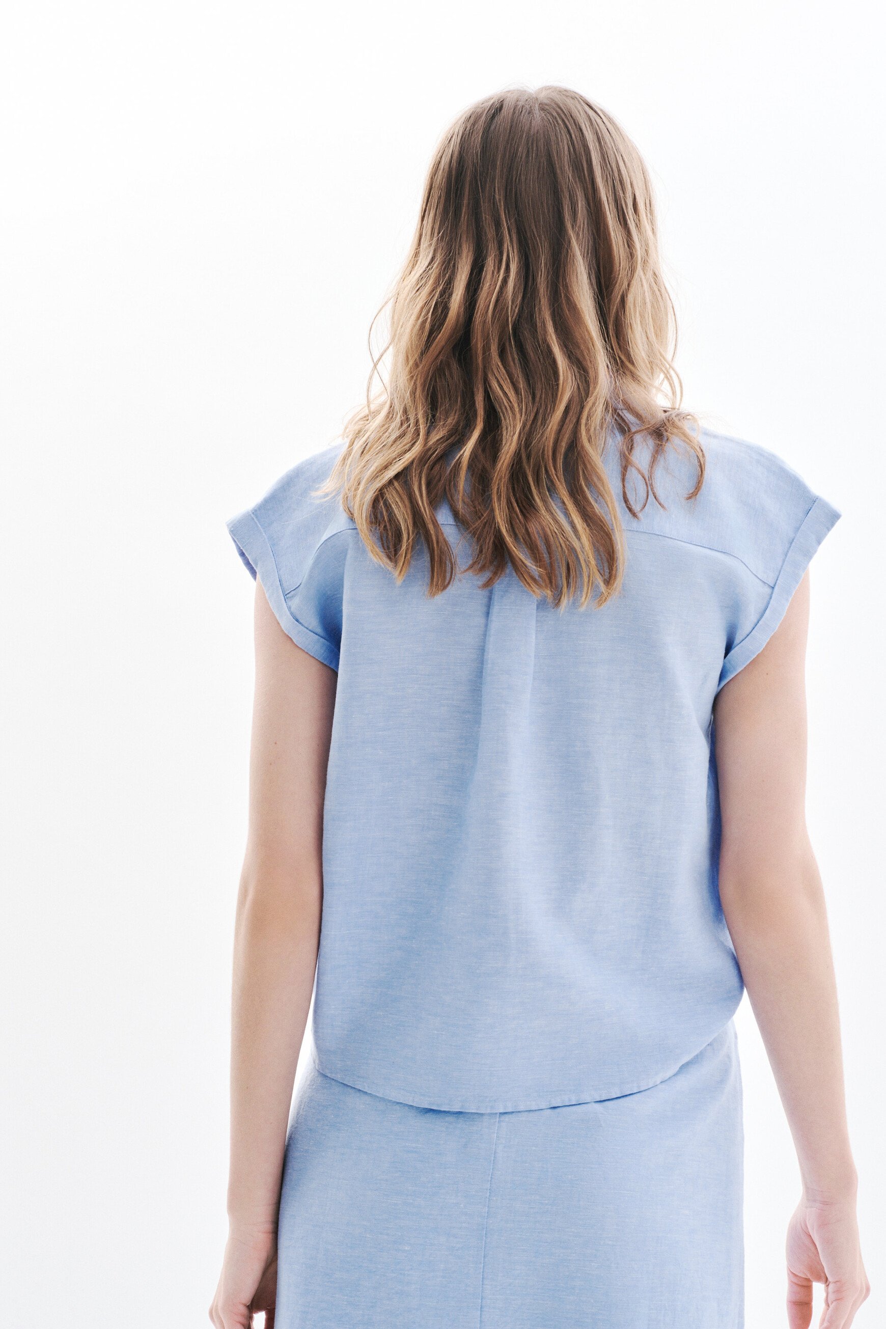 camisa cemila azul cielo mujer Camisa Cemila azul cielo mujer