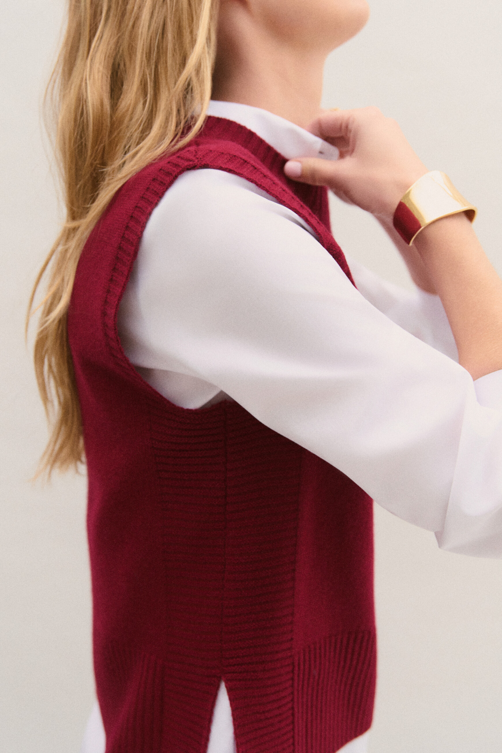 Mwillie sweater dark red woman