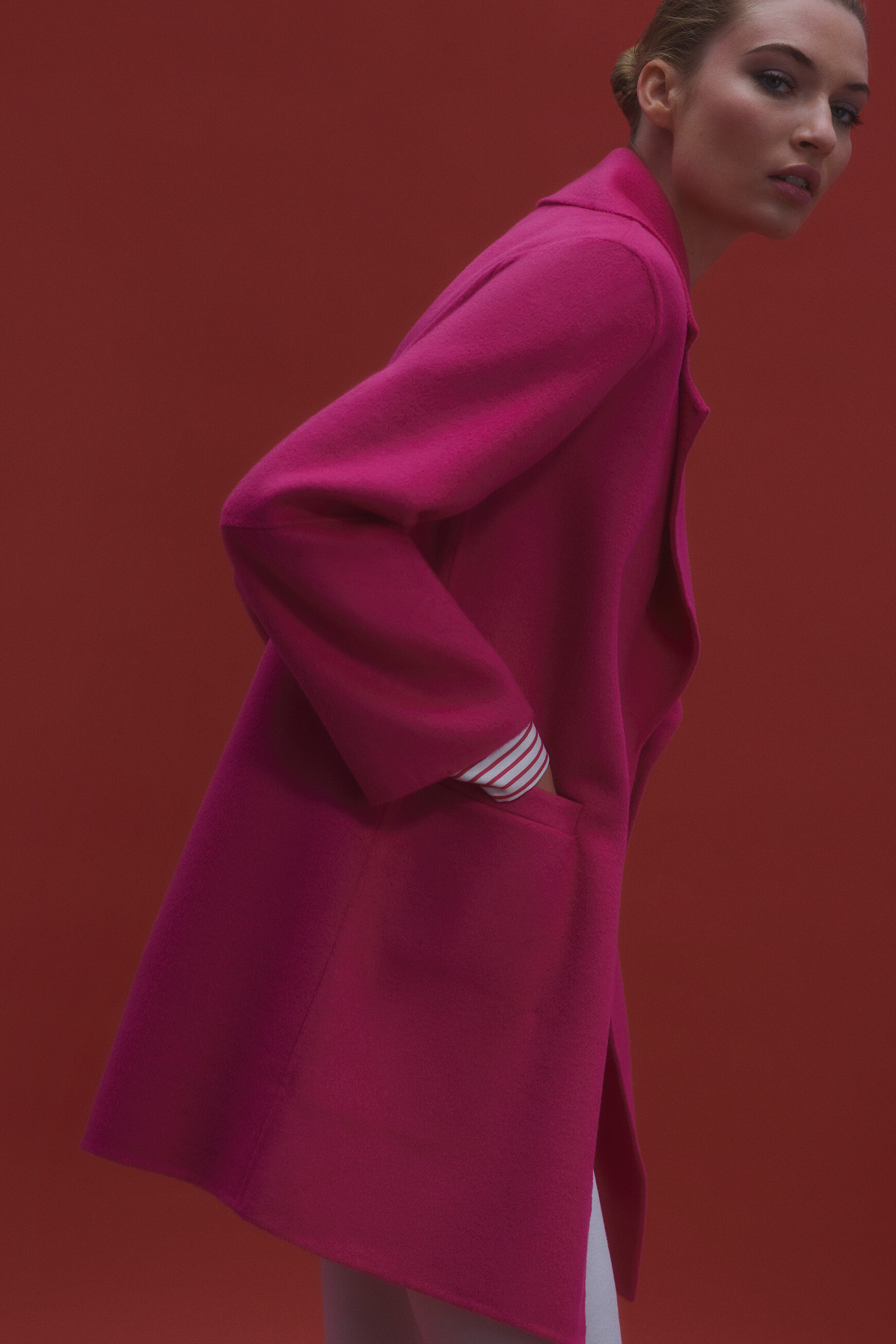 abrigo william rosa fucsia mujer Abrigo William rosa fucsia mujer