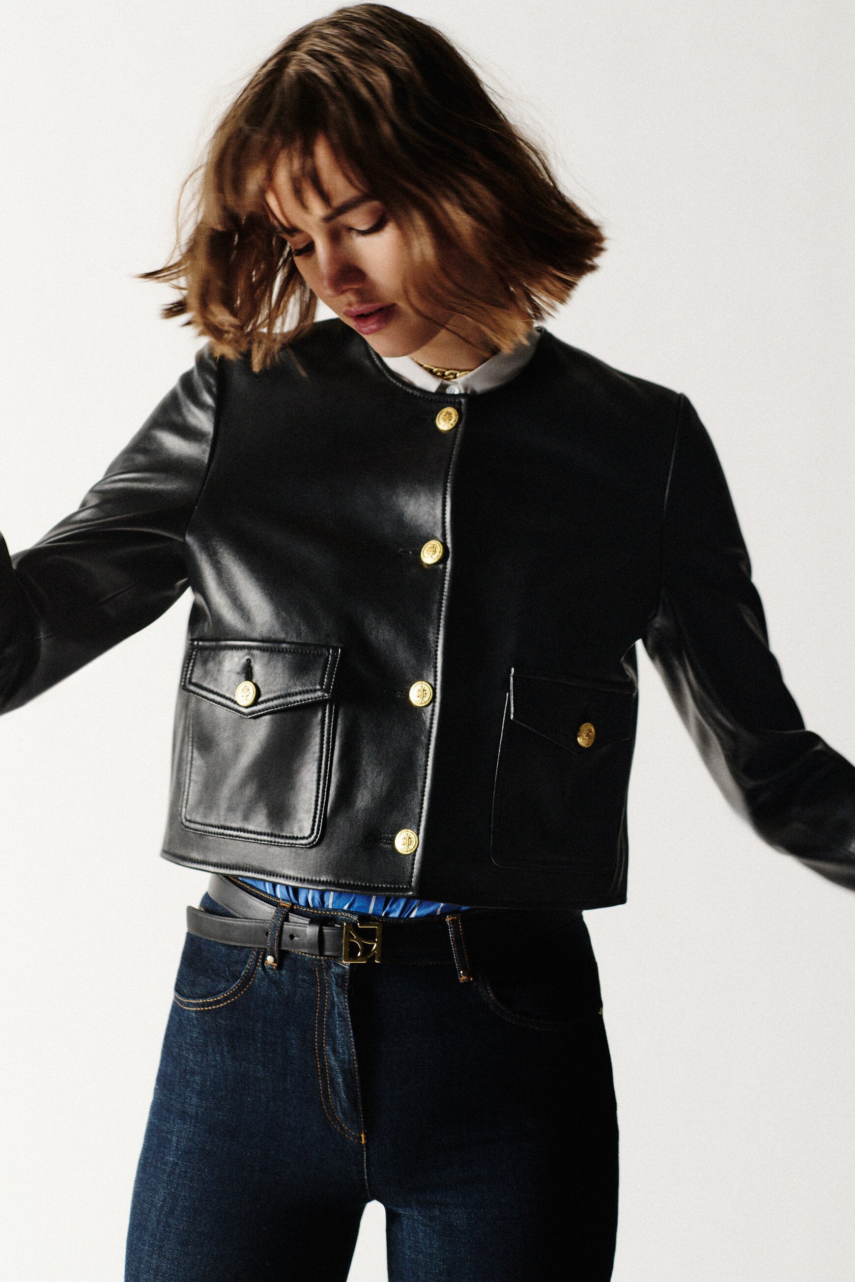 varmy leather jacket black woman Varmy leather jacket black woman
