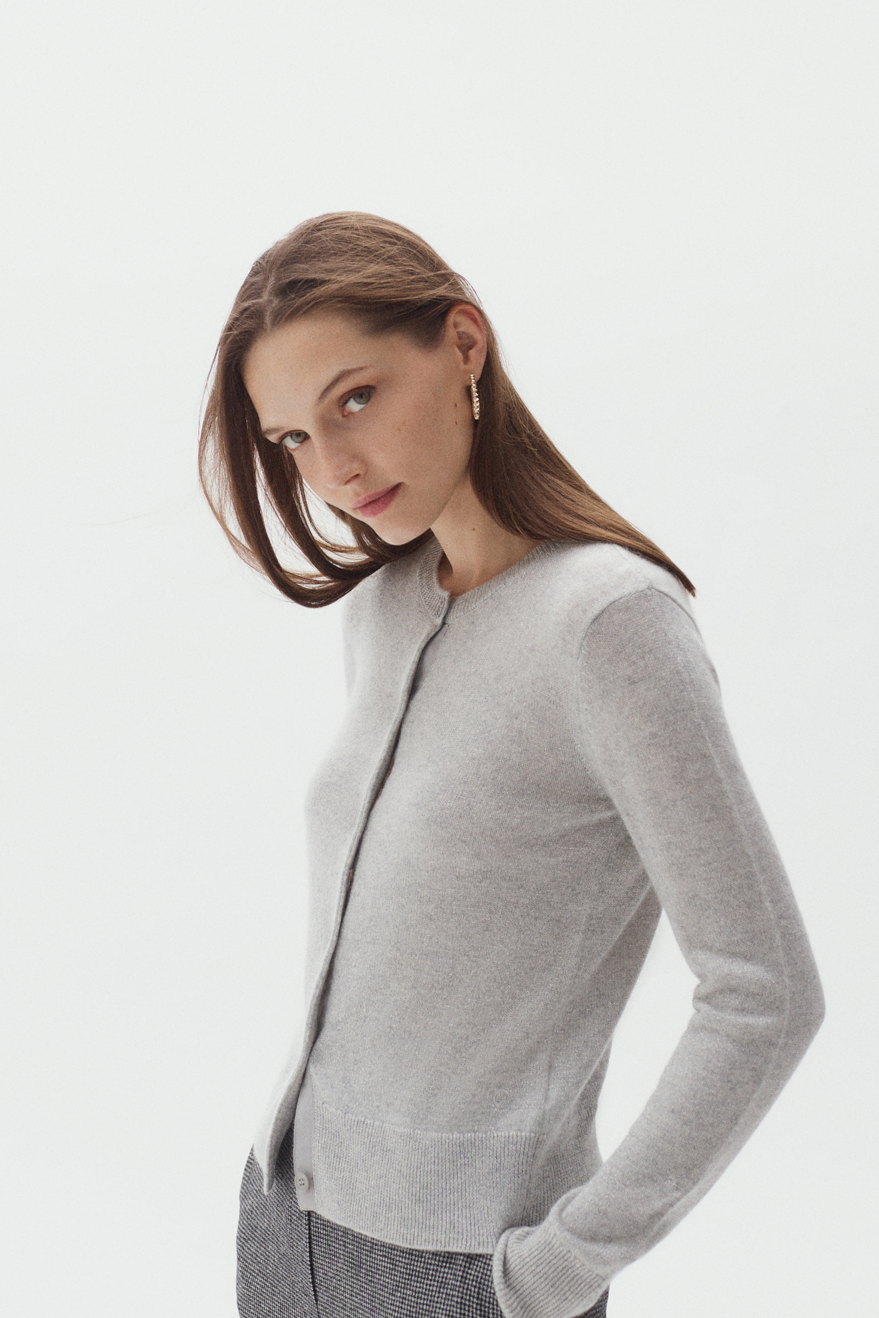 cardigan carola gris clair femme cardigan Carola gris clair femme