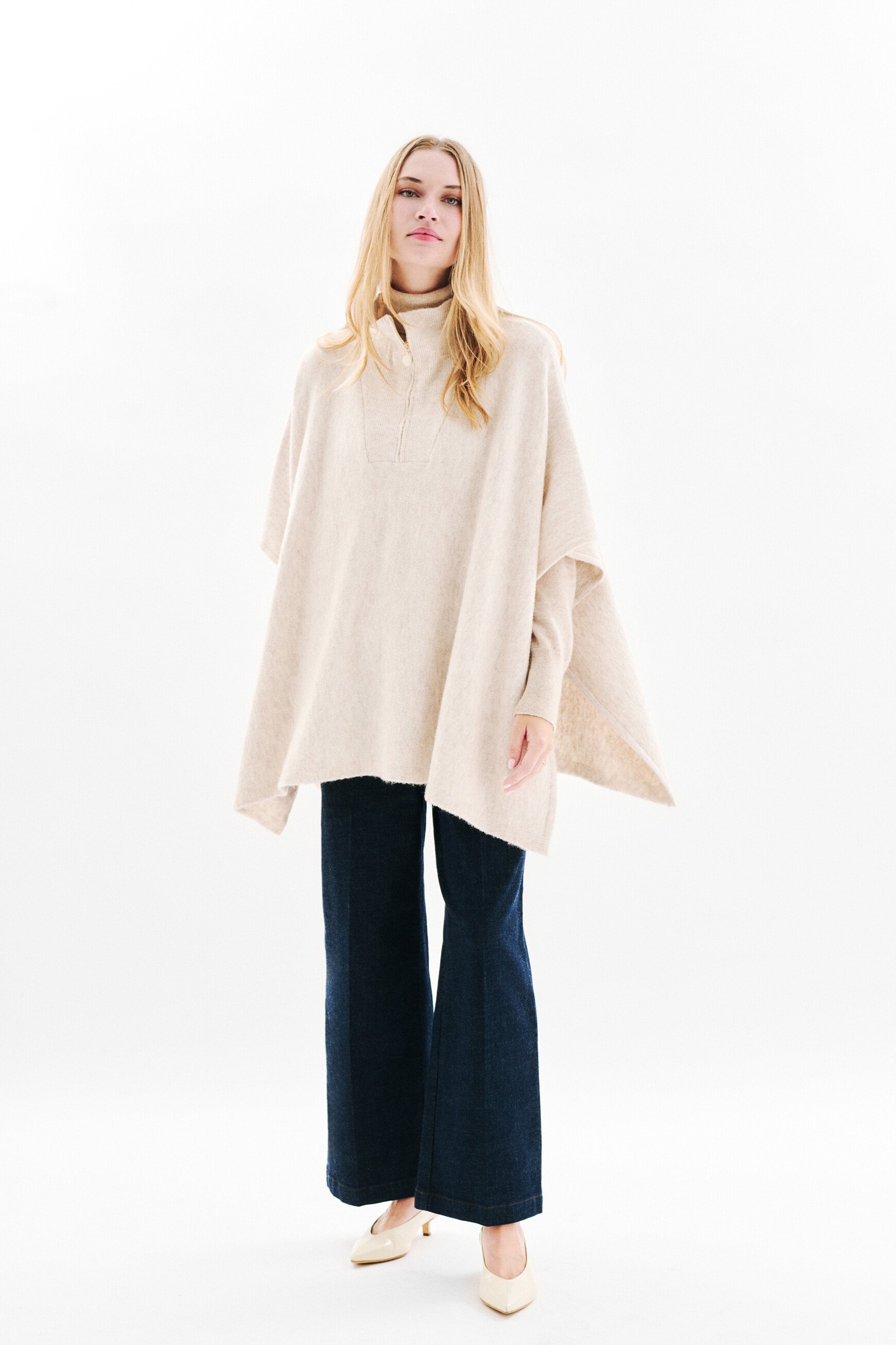 Poncho Herios sable femme