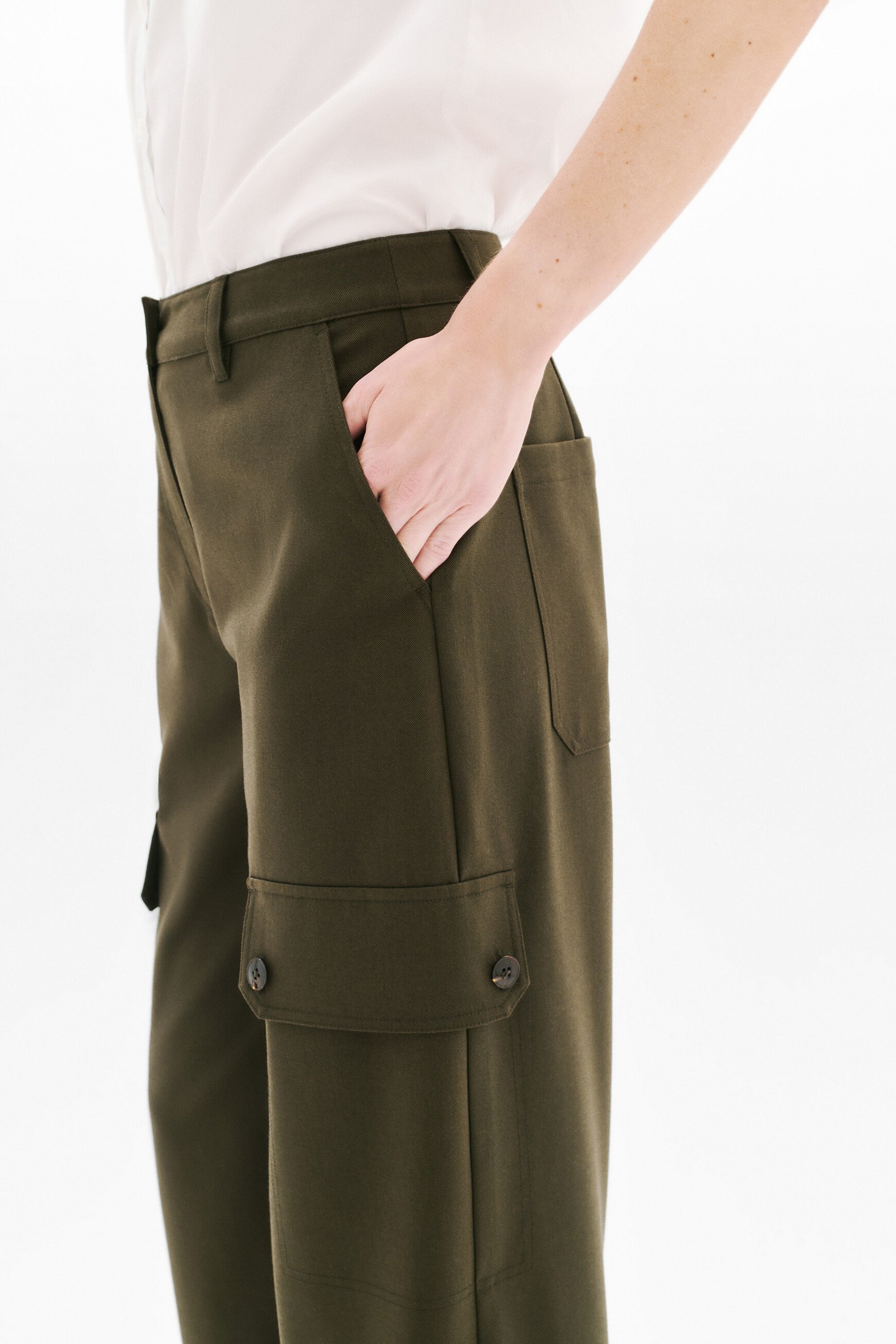pantalon polaireville verde oscuro mujer Pantalón Polaireville verde oscuro mujer