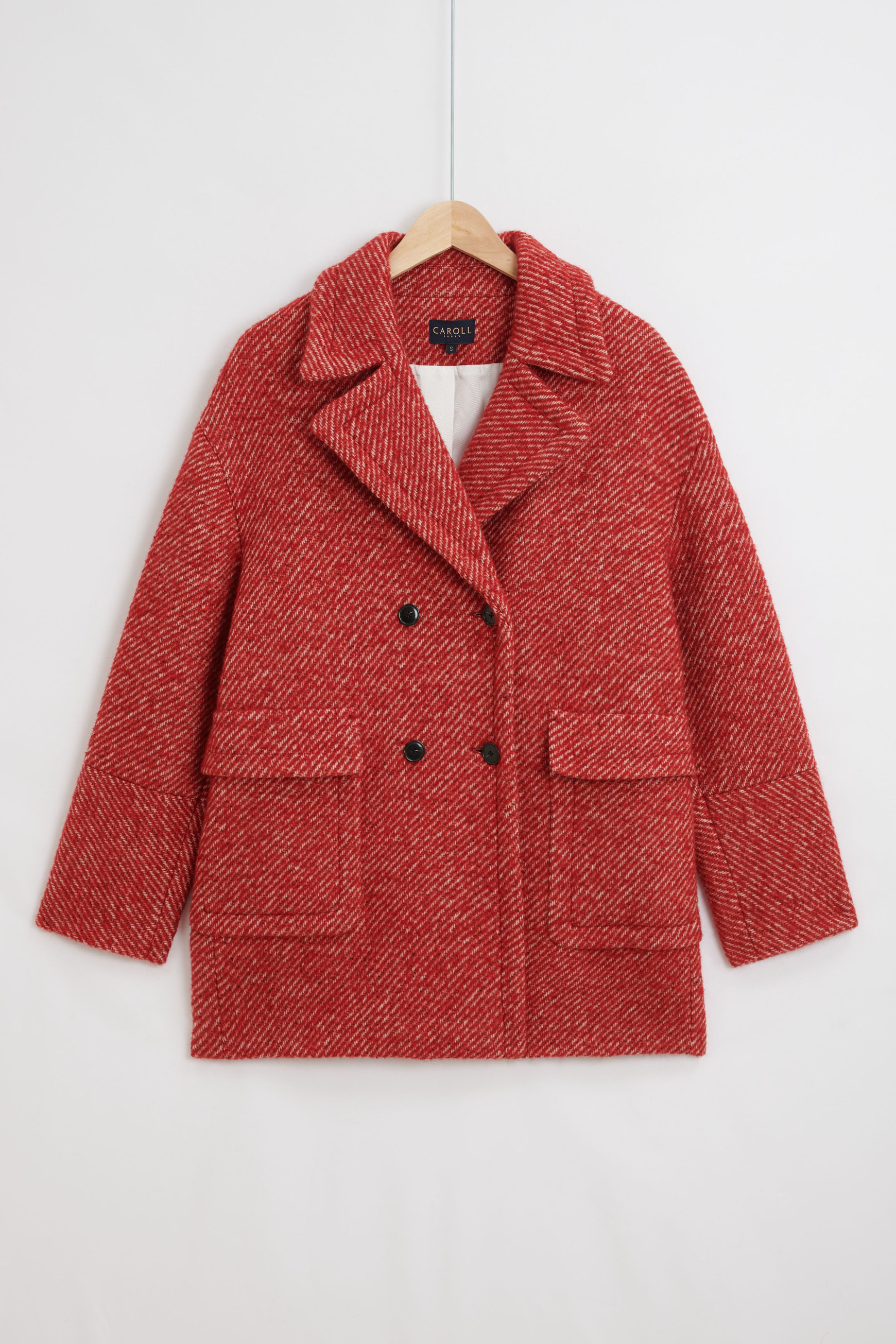 manteau mathias rouge femme