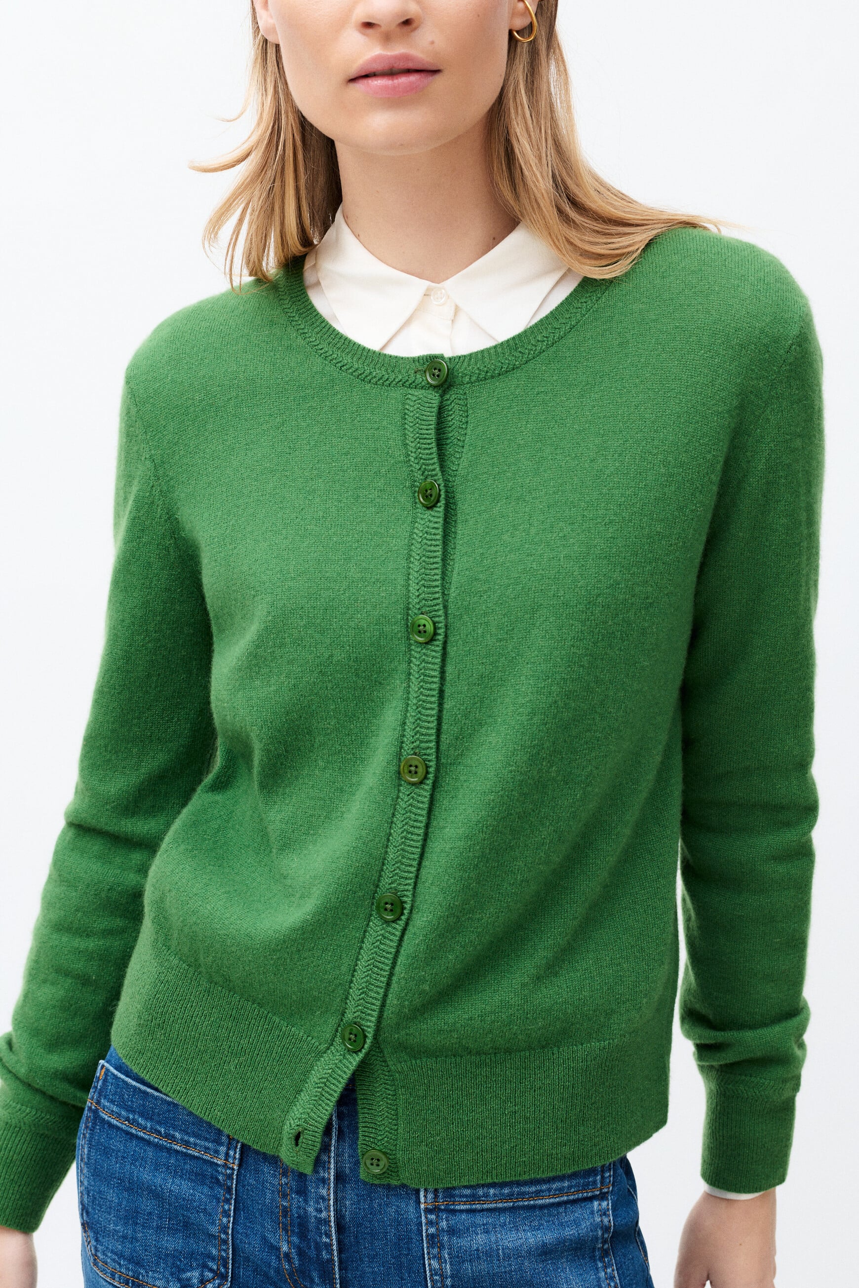 Pull Mcaroline 100% cachemire vert femme