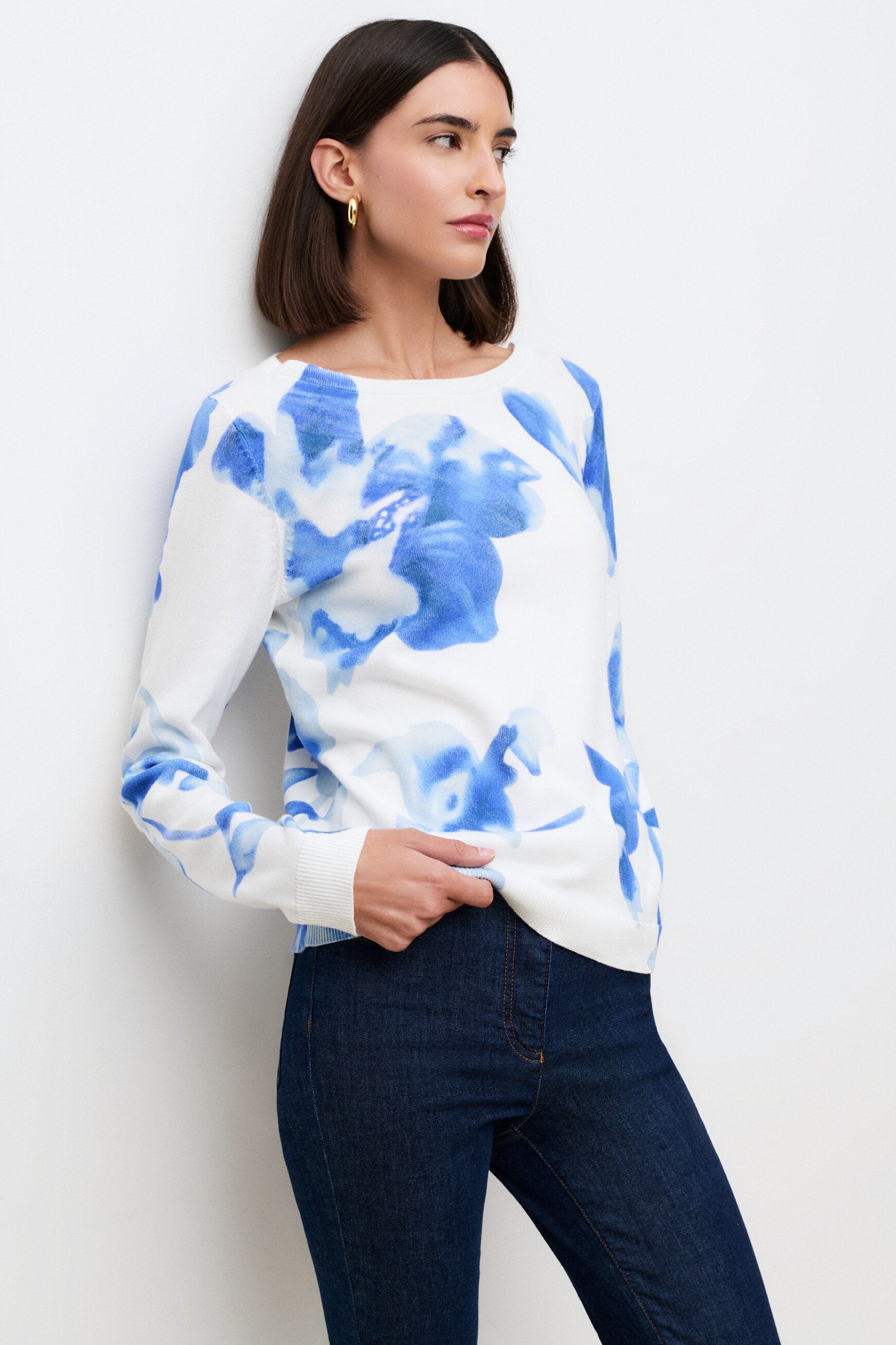 Pull Mluke2 bleu femme