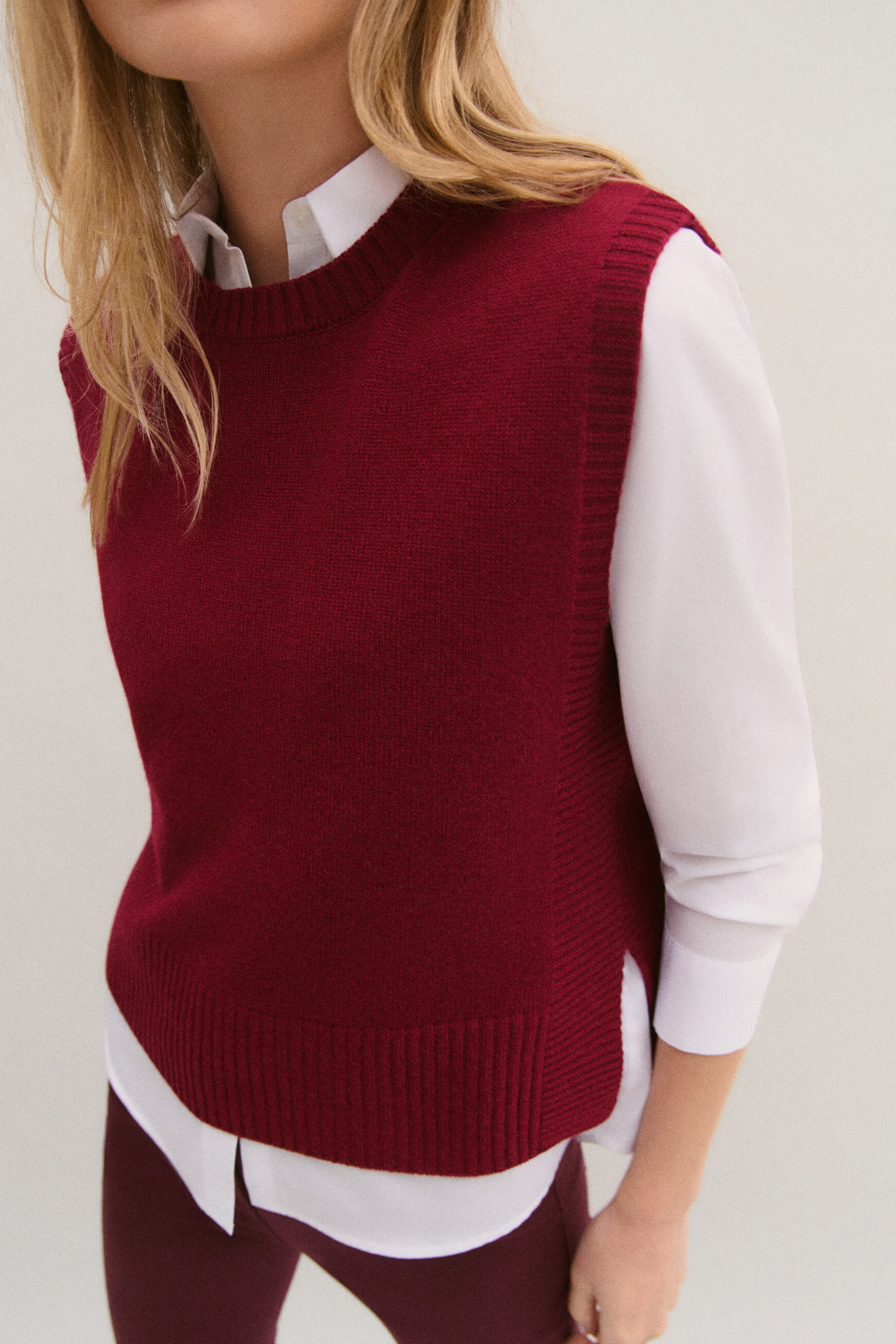 Mwillie sweater dark red woman
