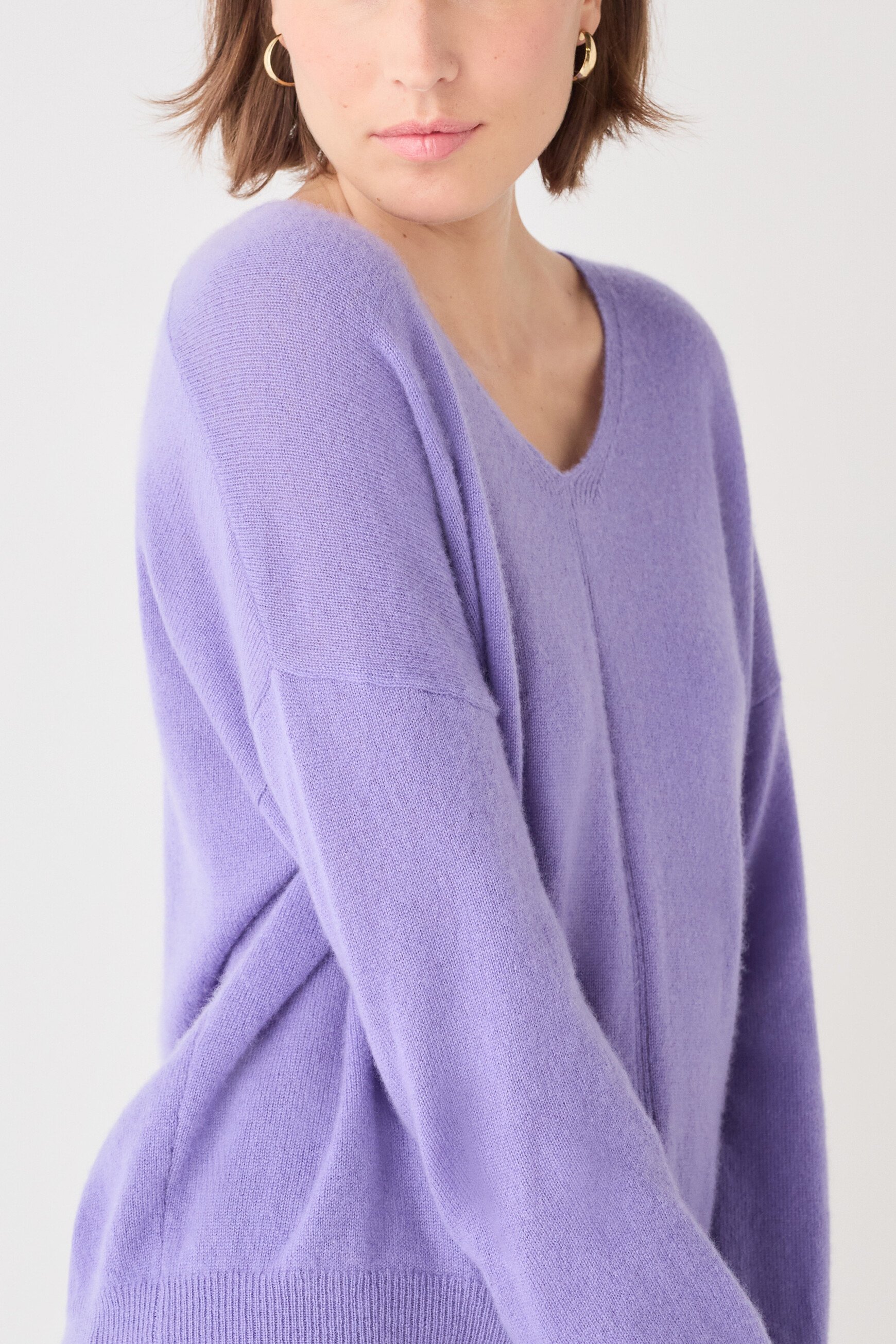 trui mthelmina 100 kasjmier mauve vrouw Trui Mthelmina 100% kasjmier mauve vrouw