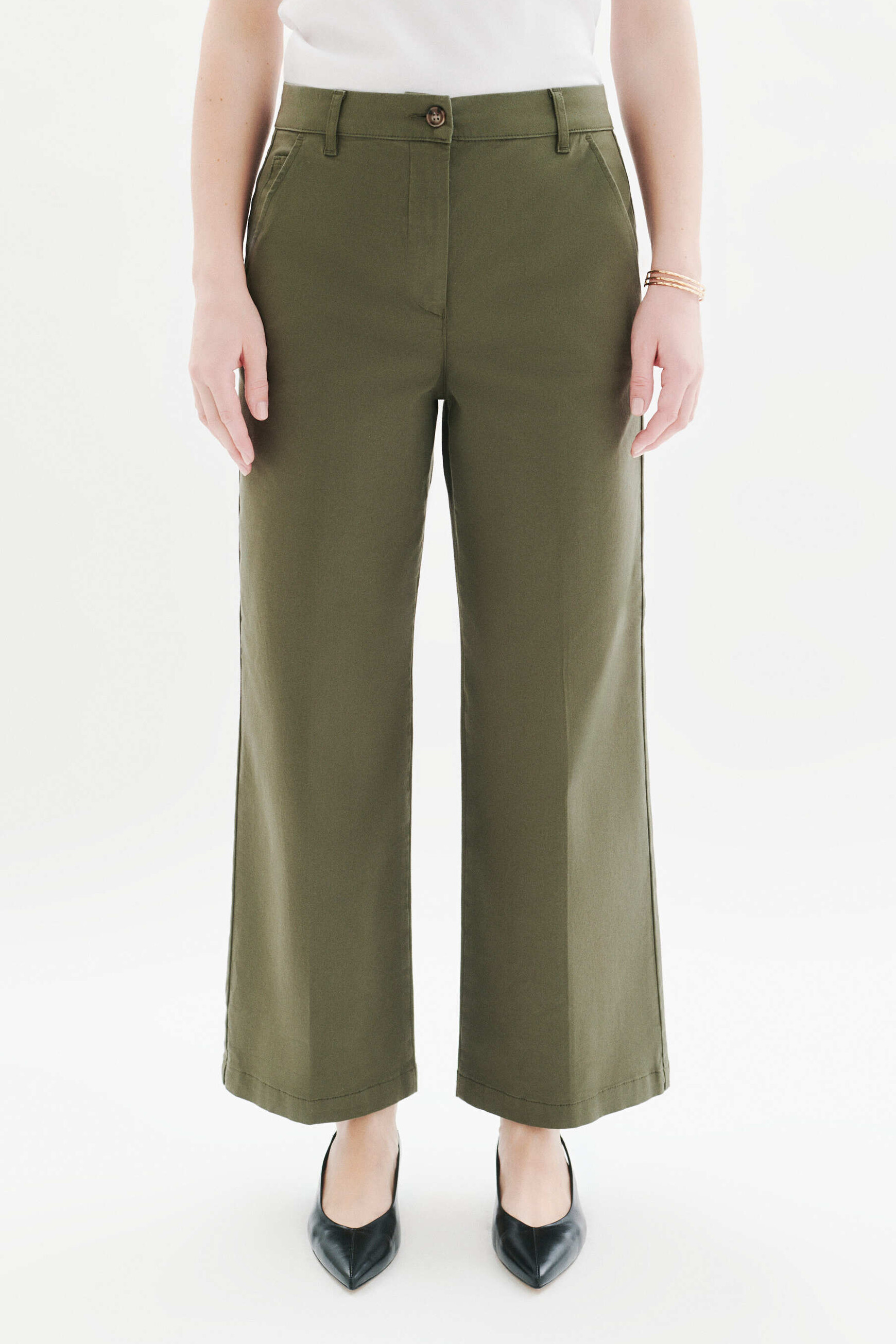 Hose Paolo khakigrün damen