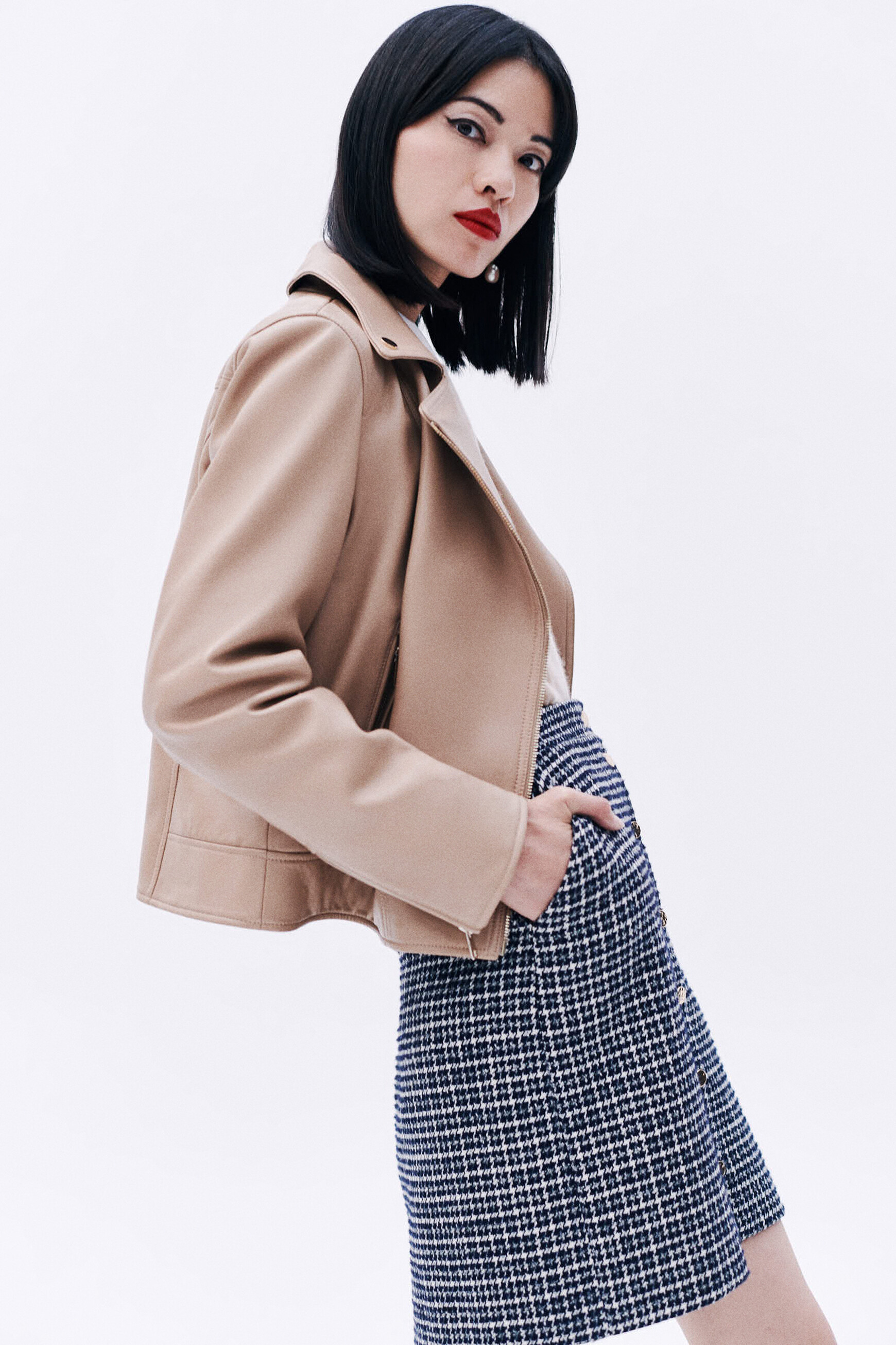 Veste en cuir caroll deals