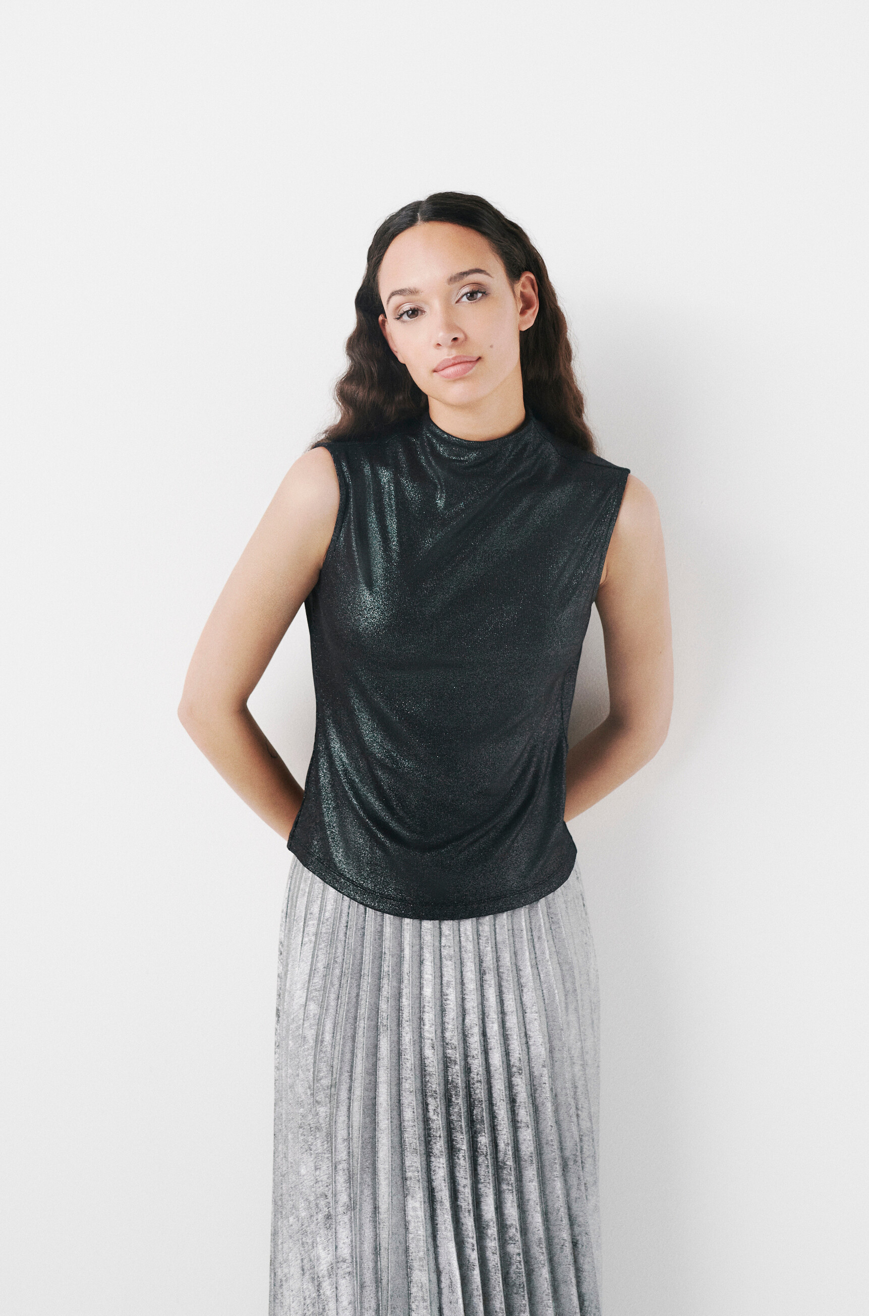 tfancy t-shirt silver grey woman