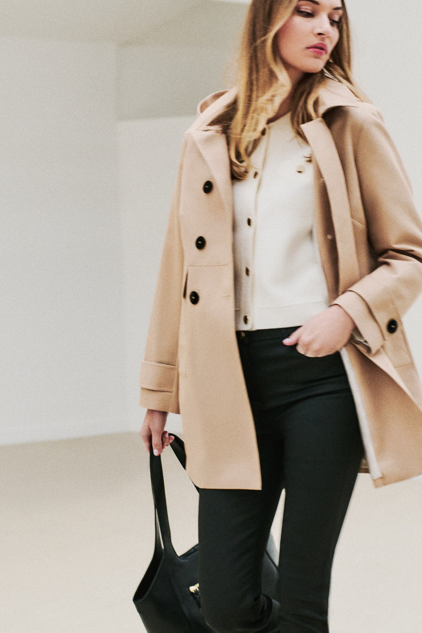 Manteau Glamour sable femme