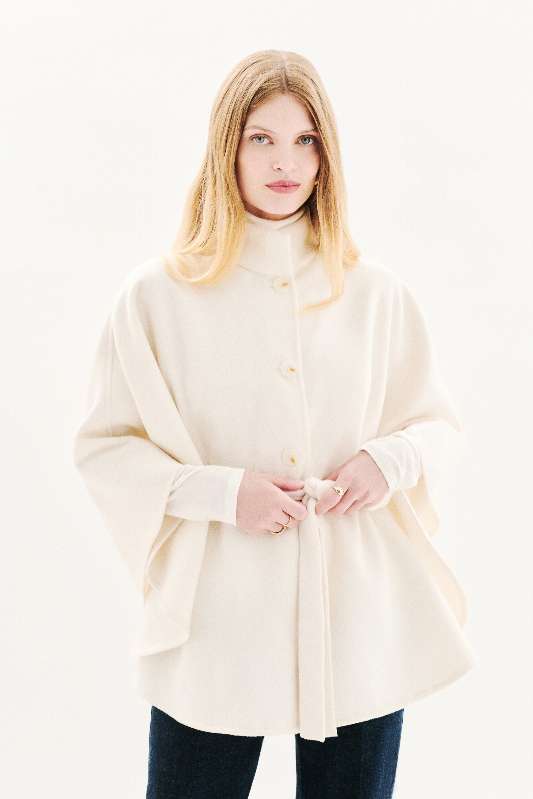 poncho hacaro creme femme Poncho Hacaro creme femme