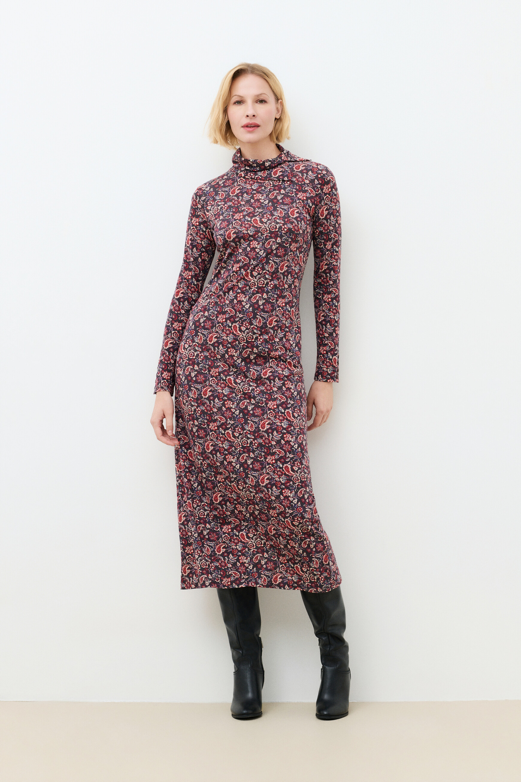 Rinna dress burgundy woman